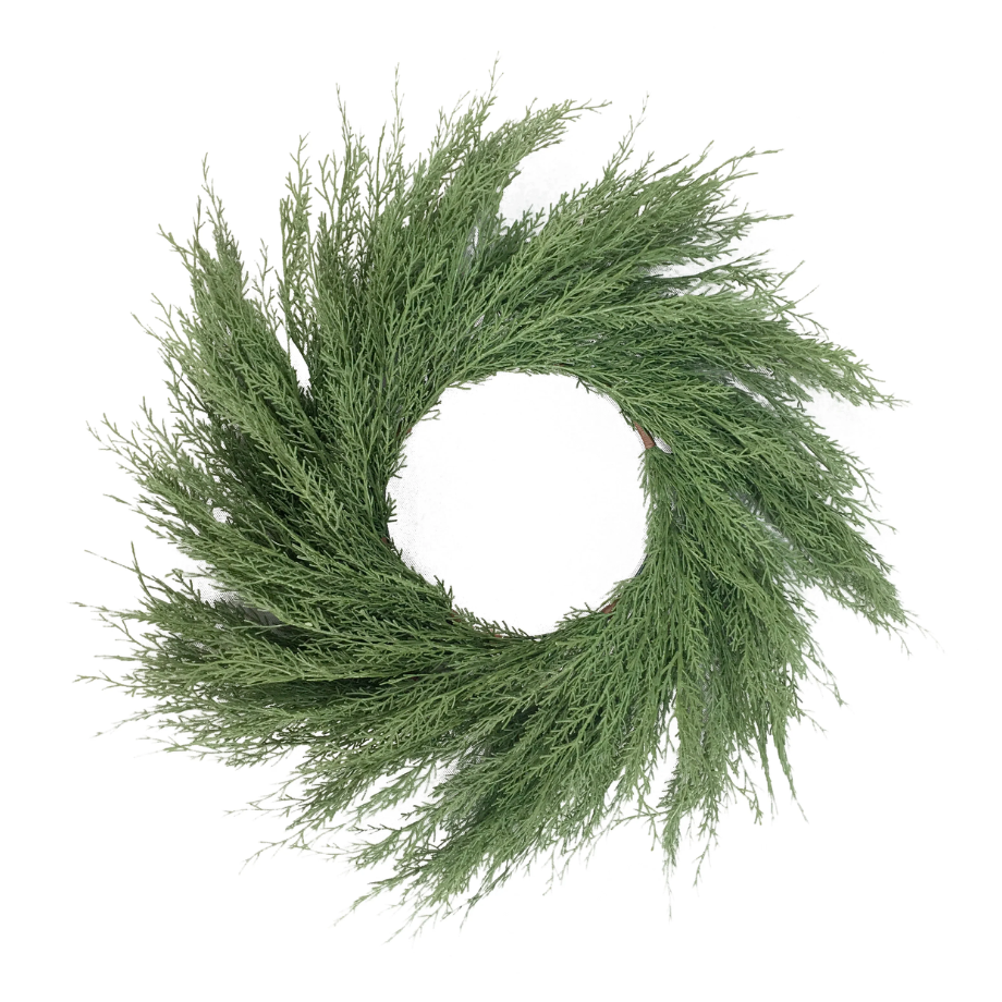 "Kleo" Cypress Christmas Wreath in PE with Real Touch effect, Ø 60 cm