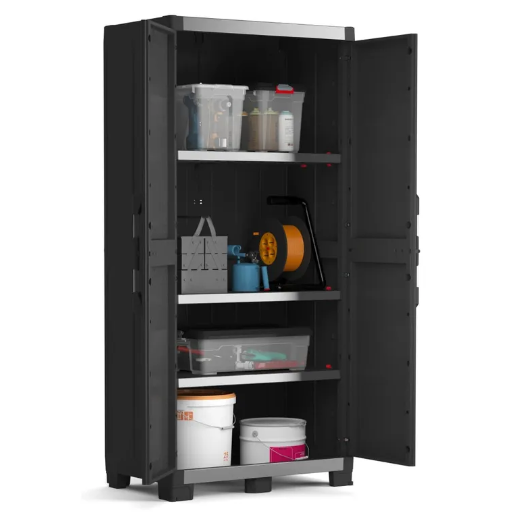 "Conny" tool cabinet with handles and metal reinforcements, 89x54 cm, 188h
