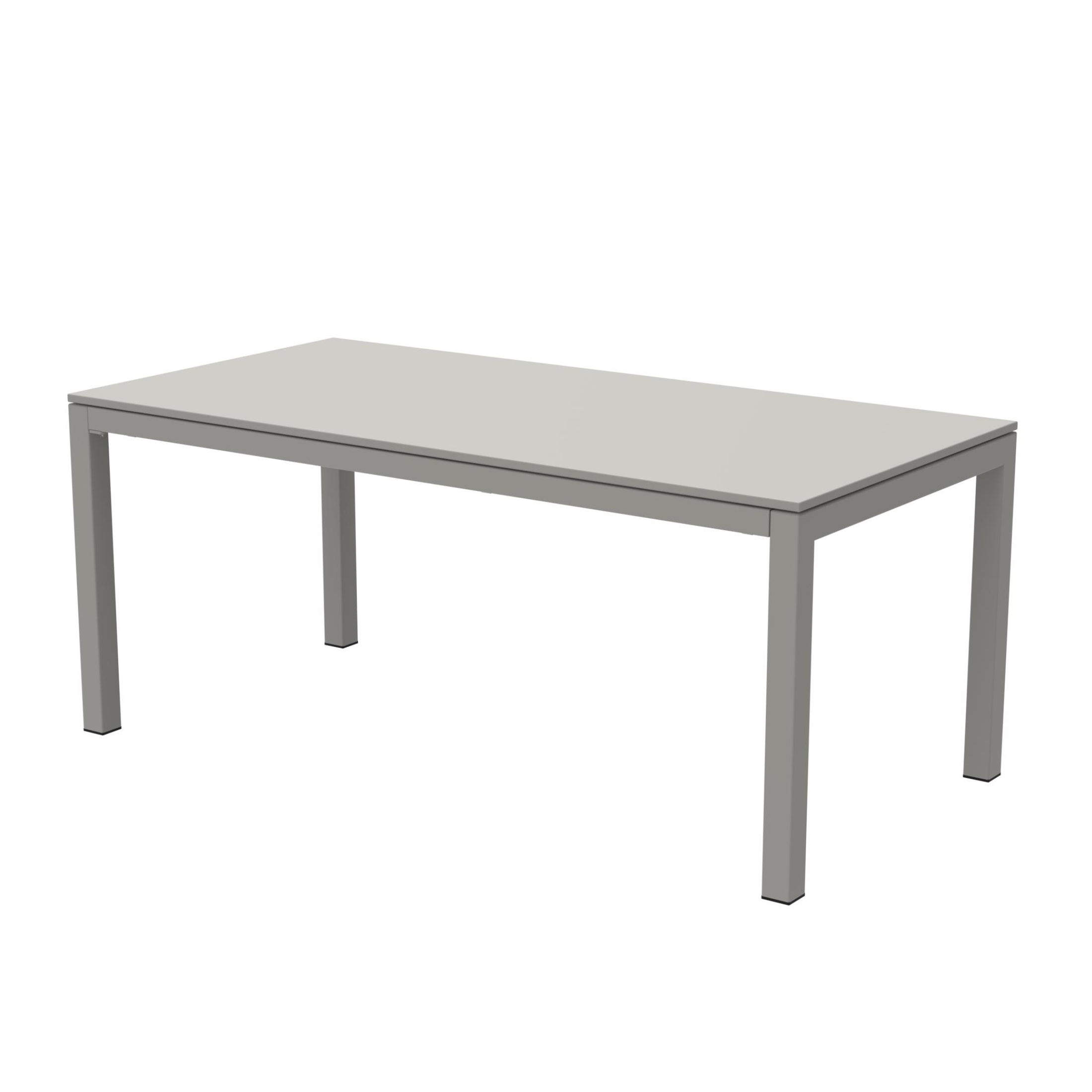 Extendable "Extia" painted metal garden table for modern use