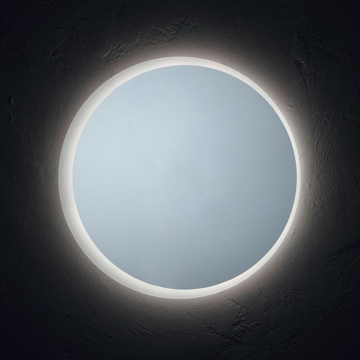 Specchio a led rotondo "Eugene" con cornice retroilluminata cm 70x70 - MondoViro