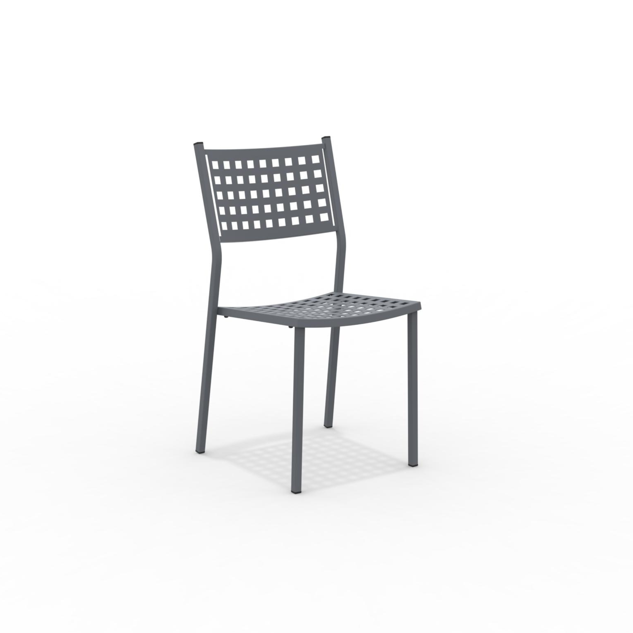 Set of stackable metal garden chairs "Alice" without armrests, 43x48 cm, 85 cm high