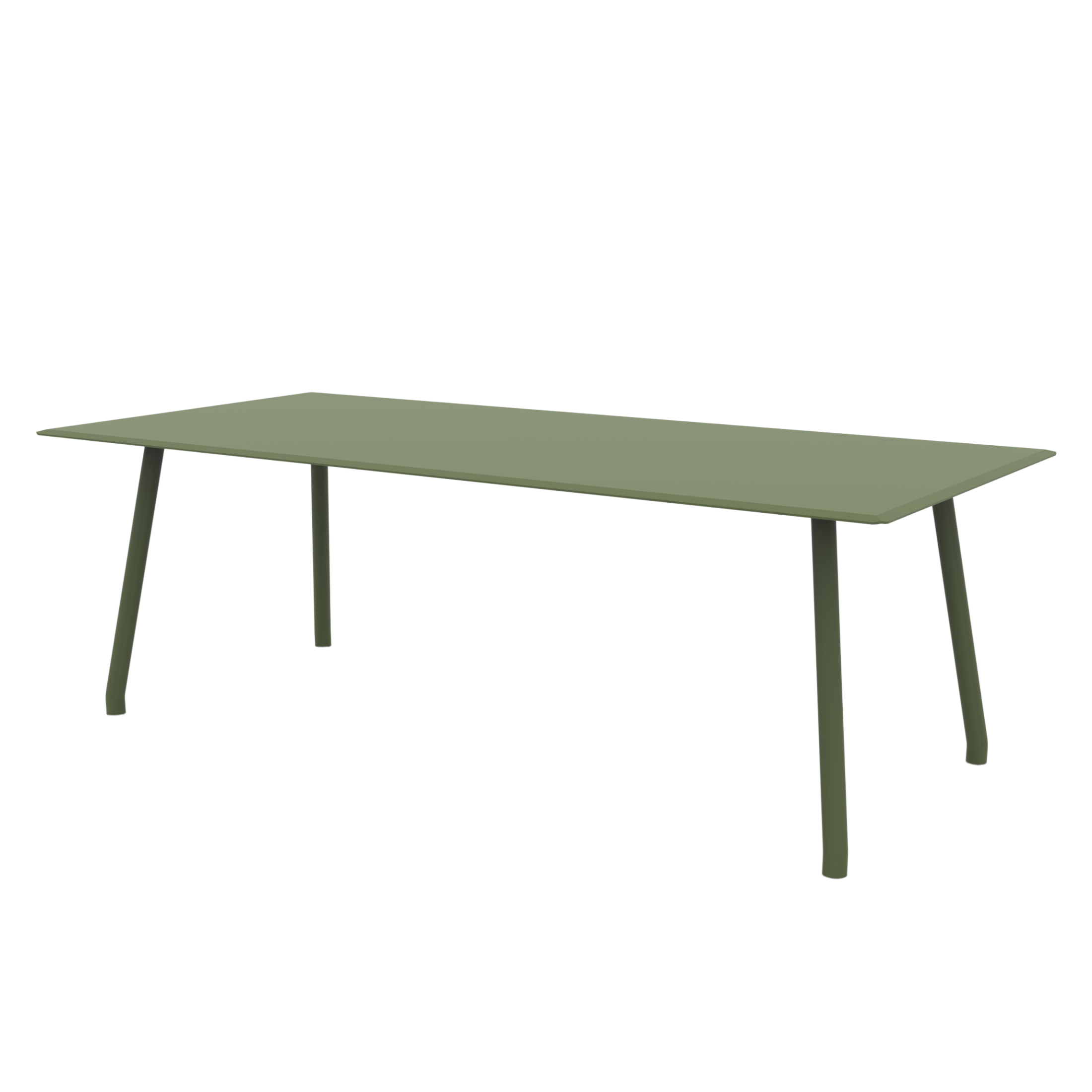 "Verdea" rectangular aluminum garden dining table, 220x100 cm, 75 cm high