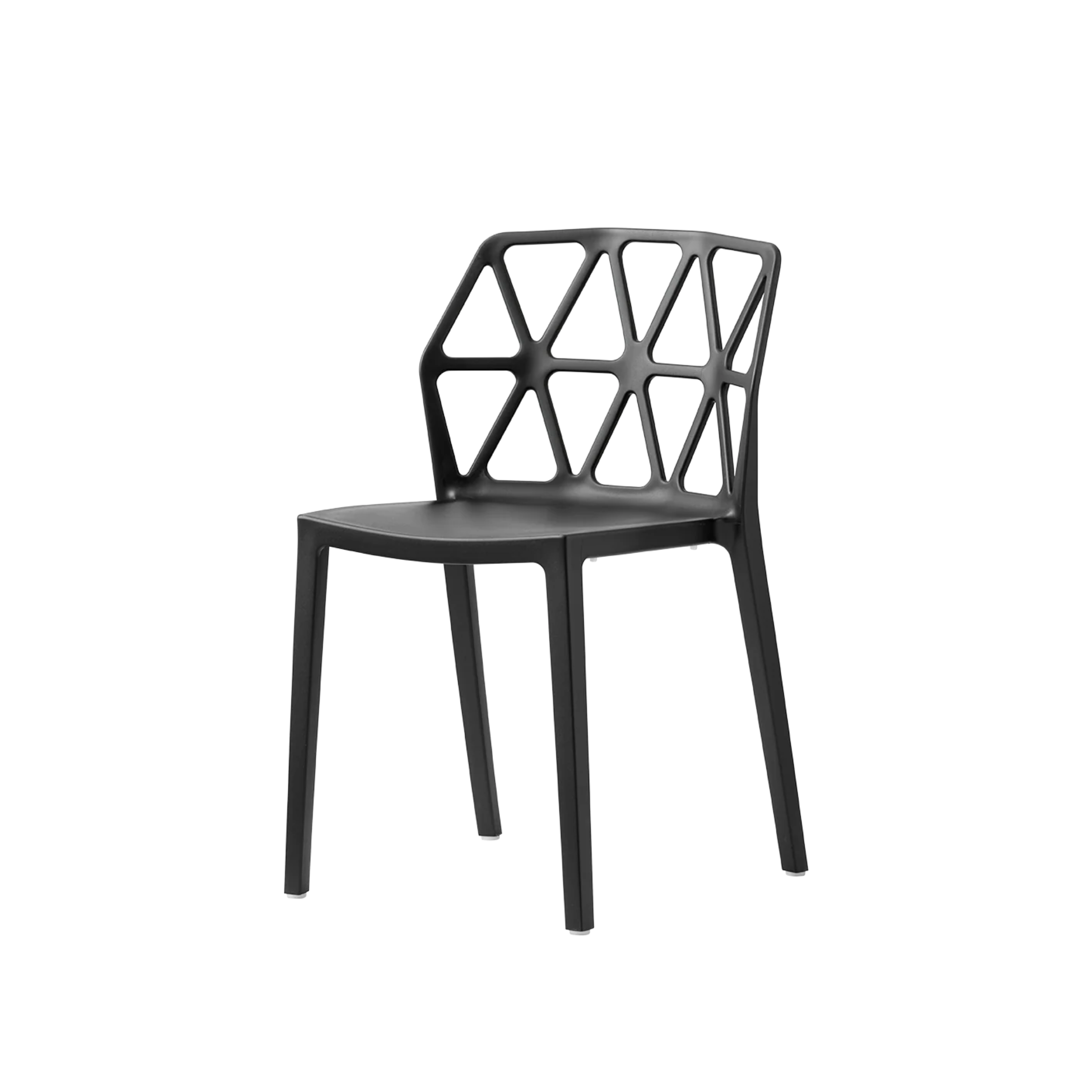 Set of modern polypropylene "Alchemia" chairs for indoor and outdoor use, stackable.