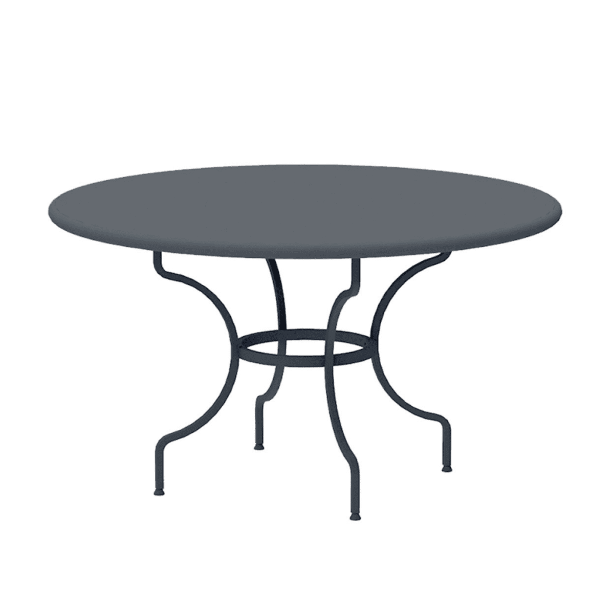 Tavolo tondo da pranzo in metallo zincato "Tosca" per giardino cm 145x145 75h - MondoViro