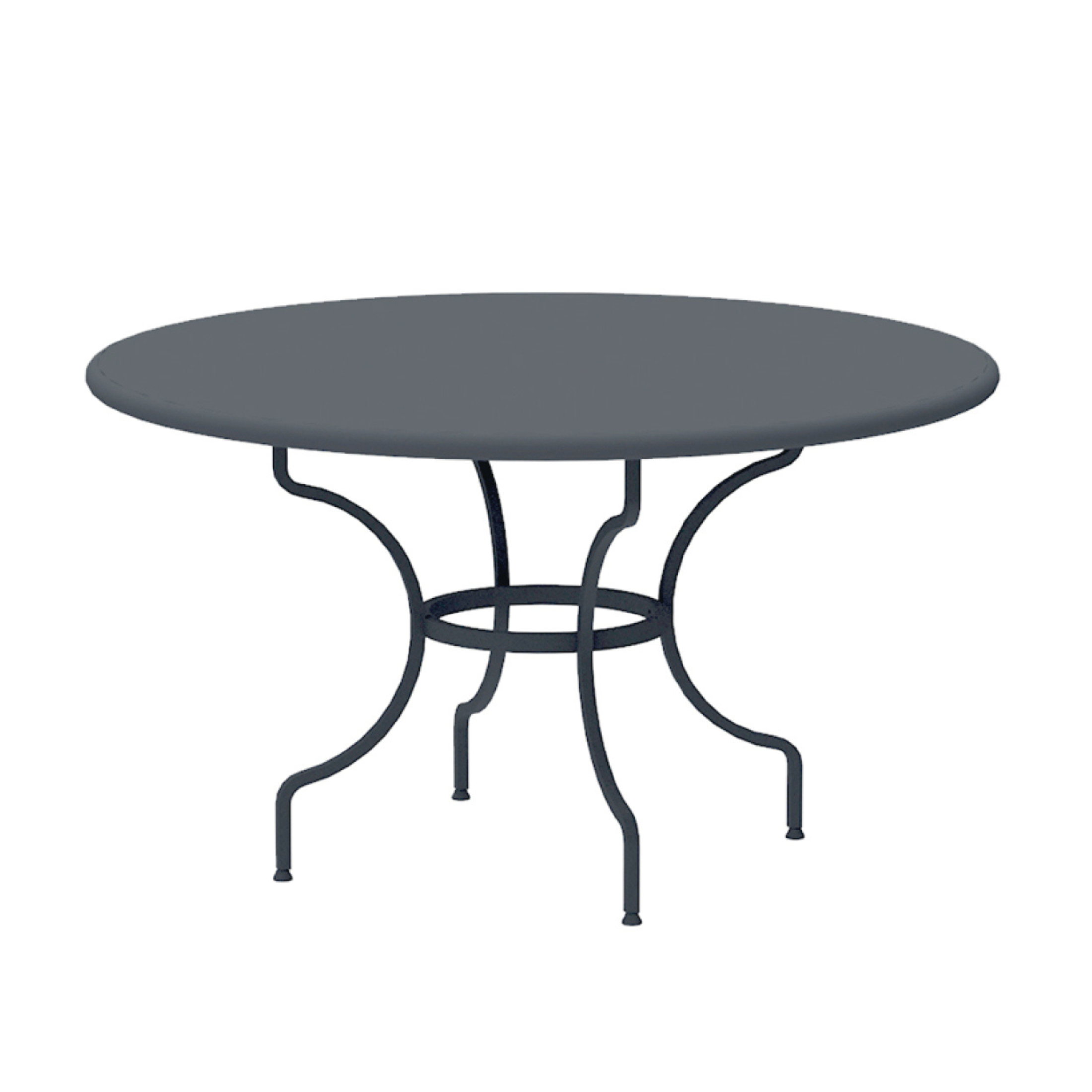 "Tosca" round galvanized metal dining table for the garden, 145x145 cm, 75 cm high