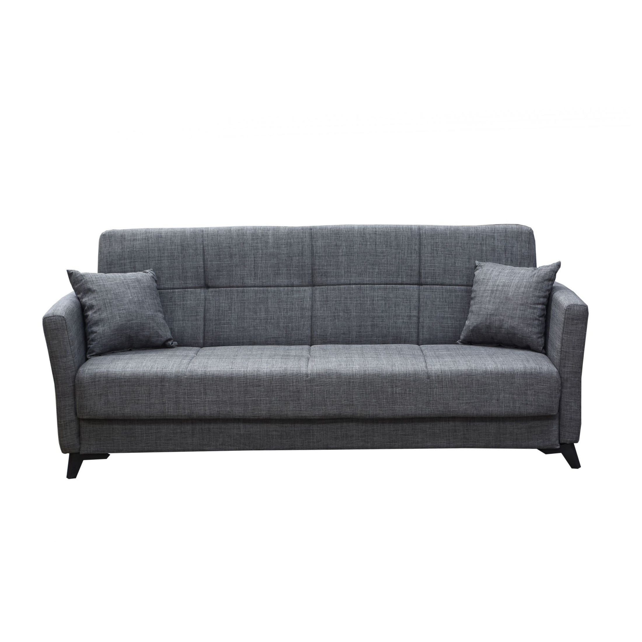 "Lory" modern 3-seater velvet sofa bed for living room, 210x88 cm, 82 cm high