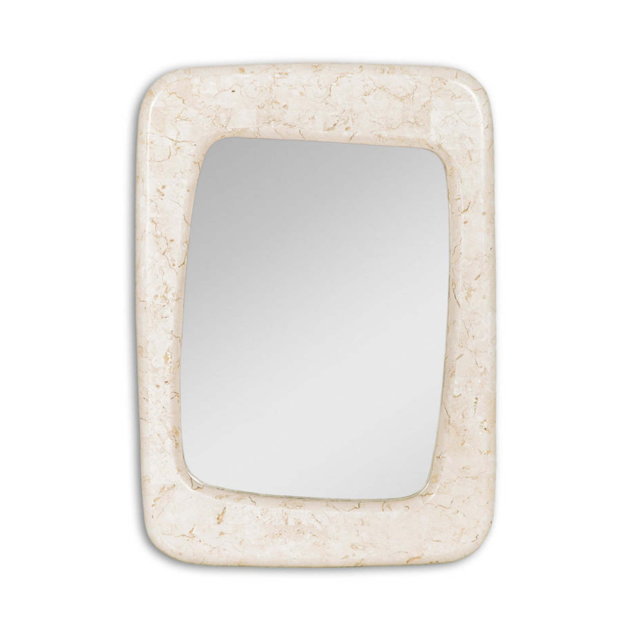 "Oled" wall mirror with fossil stone frame, 65x3.5 cm, 90 cm high