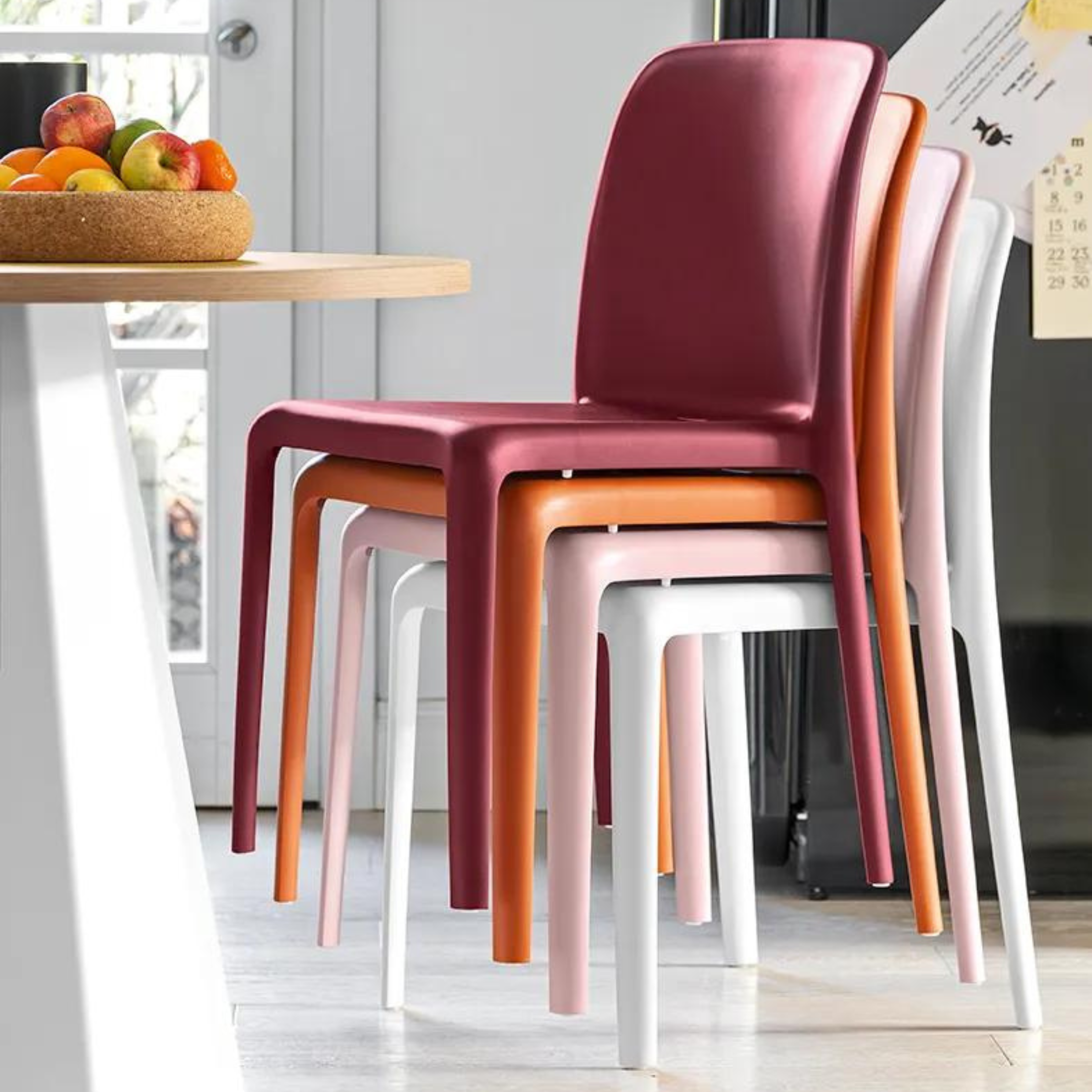 Set of stackable polypropylene chairs "Bayo" for outdoor and indoor use, 54x52 cm, 81h