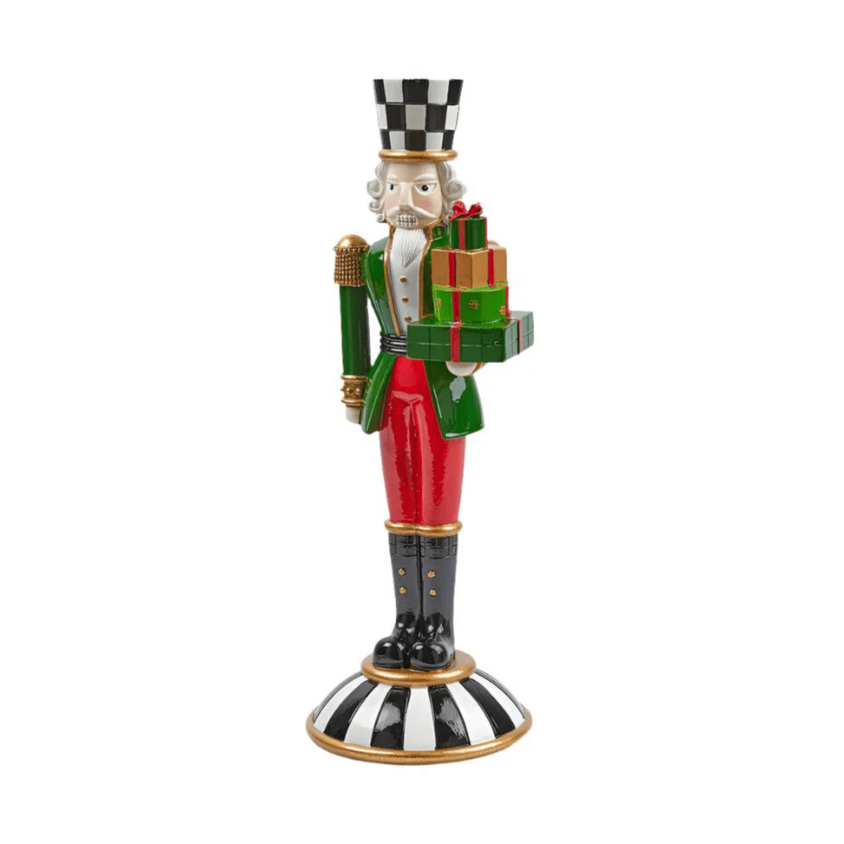 Statuetta decorativa soldatino schiaccianoci decorazione natalizia cm 14x41h - MondoViro