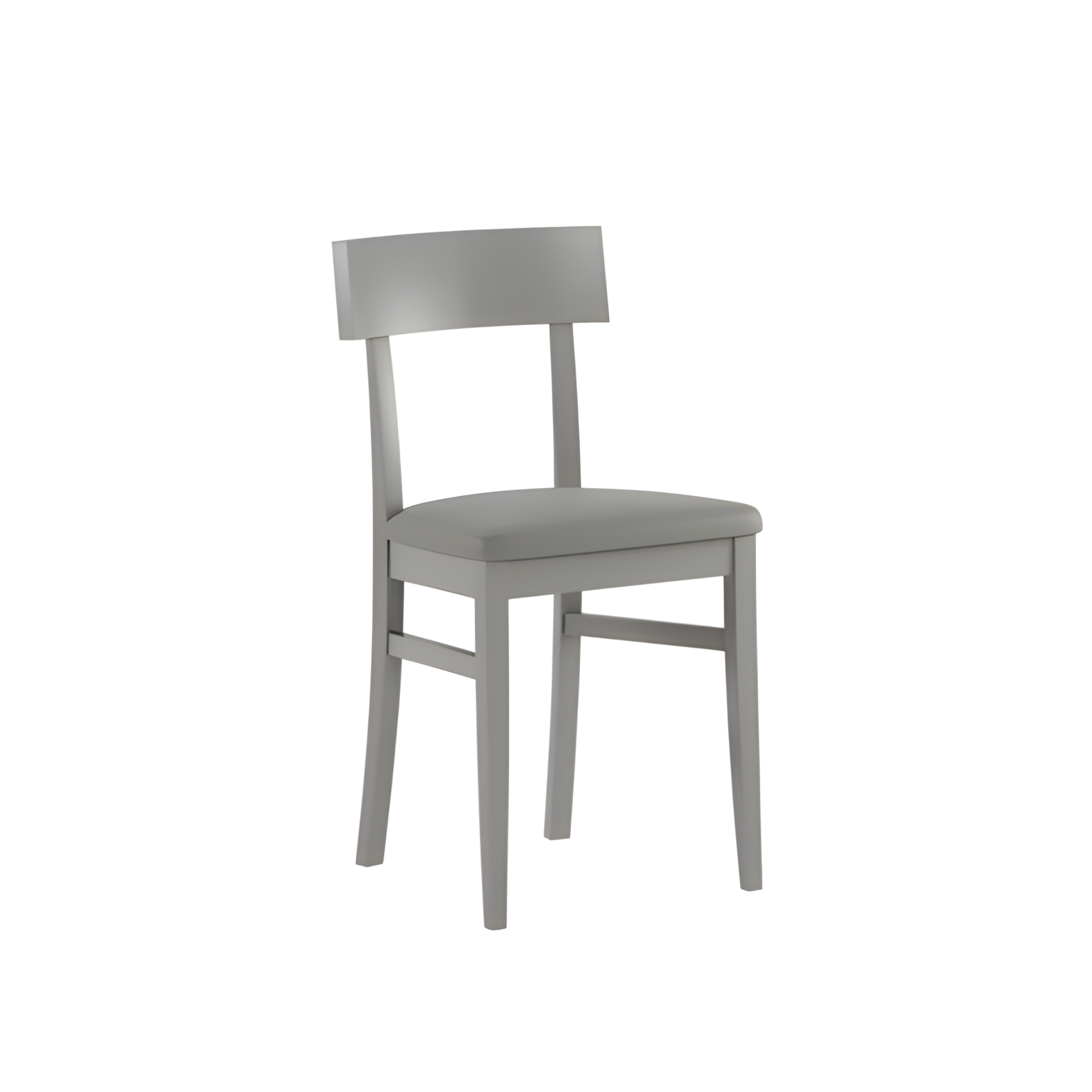 Set of "Siena" living room chairs in lacquered wood, modern upholstered, 44x45 cm, 82 cm high.