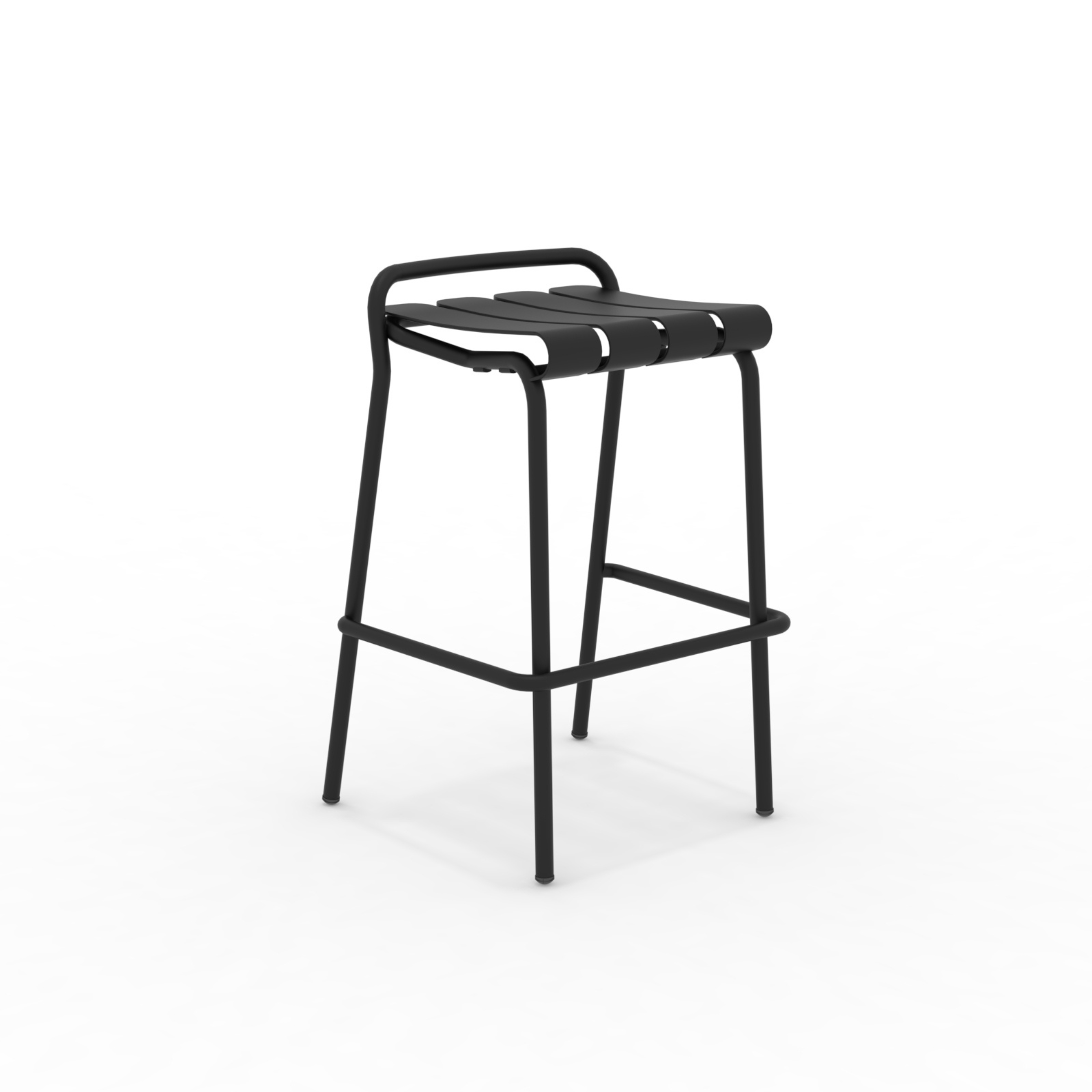 Set of "Verdea" stackable aluminum garden stools, 48x49 cm, 82 cm high.