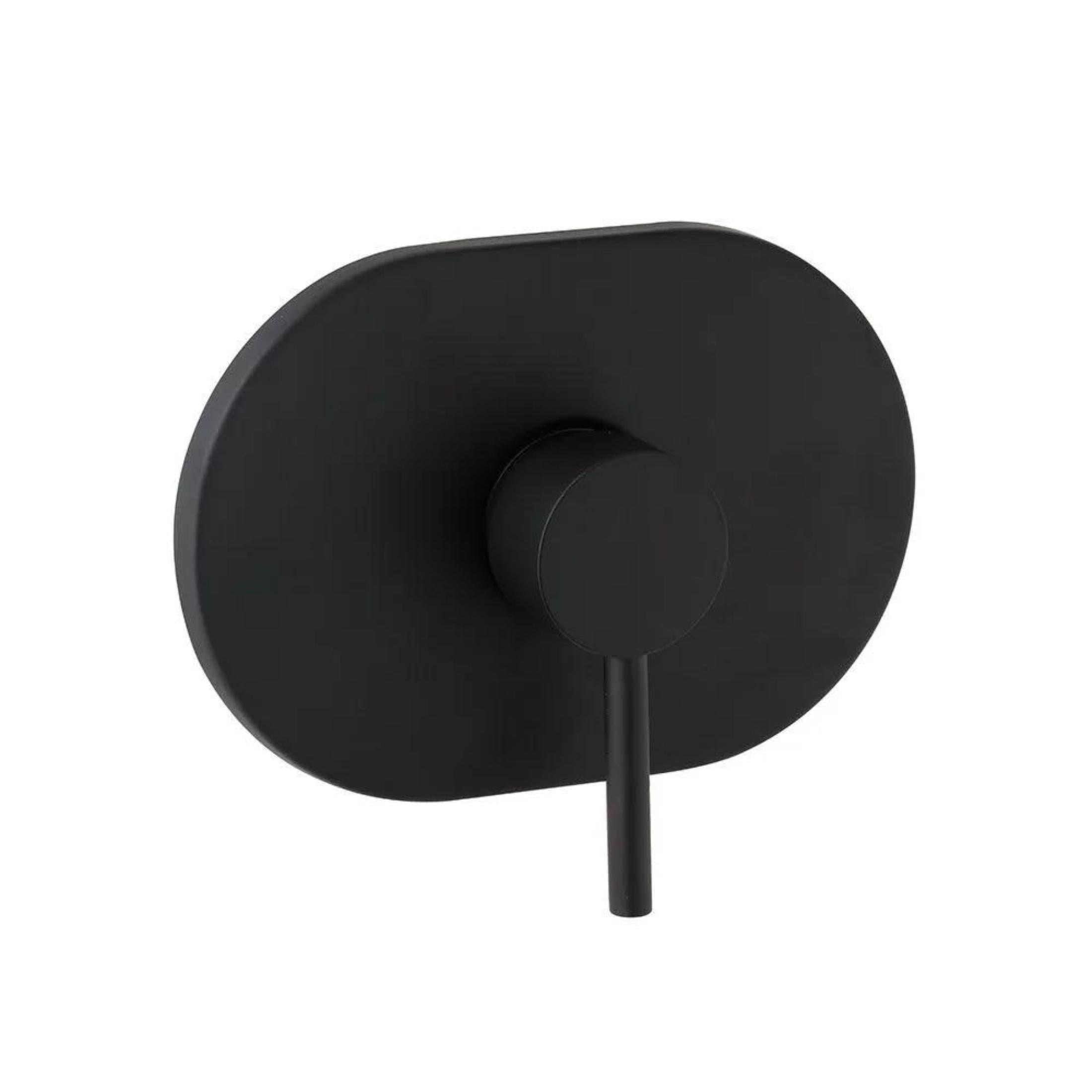 "Kevar" built-in shower mixer tap in black brass with a matte finish