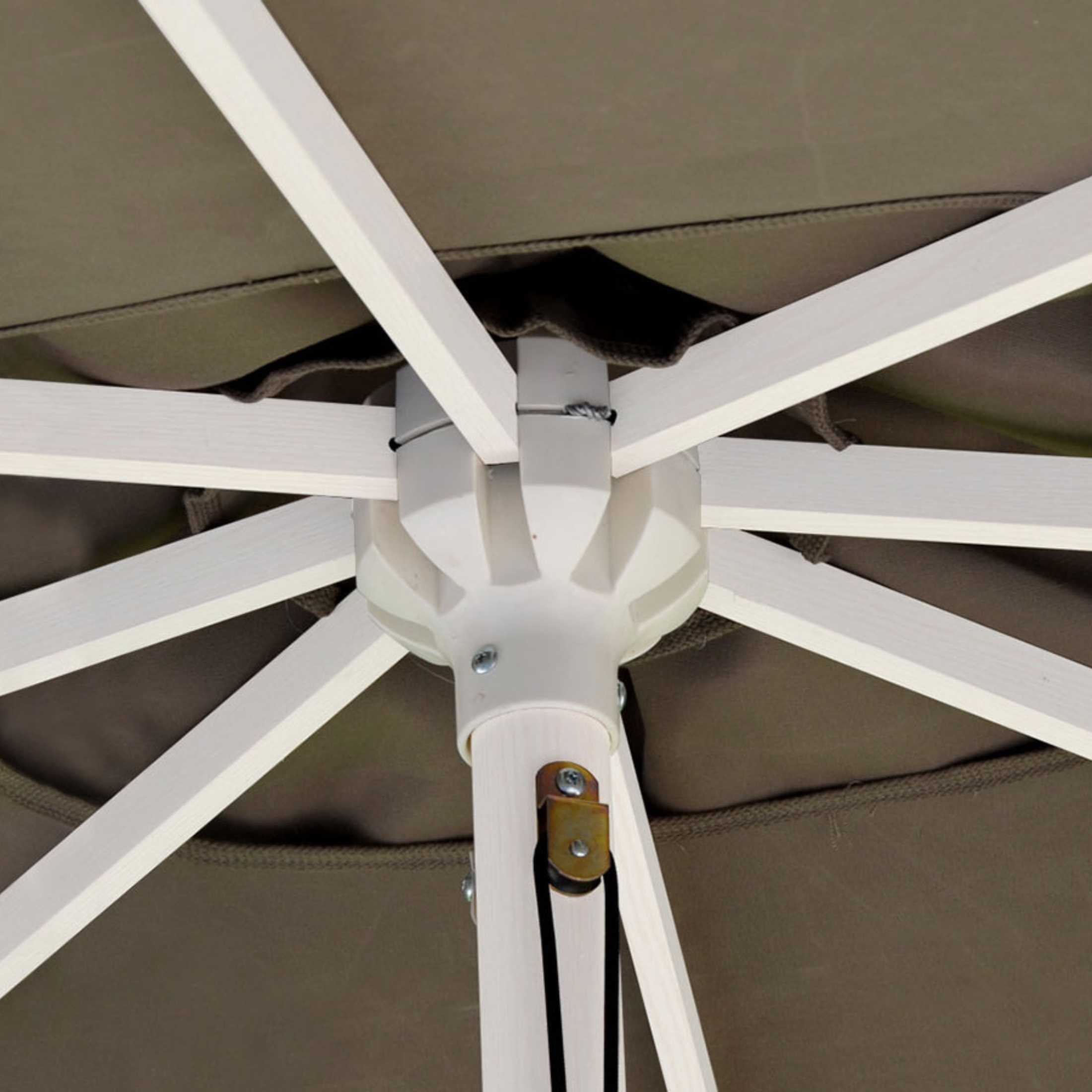 Modern "Acquamarina Classic" umbrella with white central pole