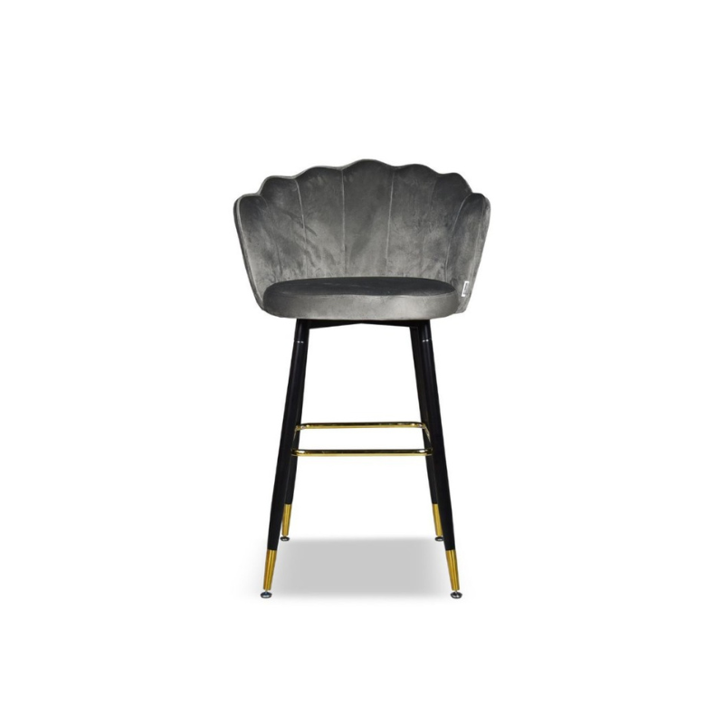Set of "Estro" high stools upholstered in velvet for the kitchen, 50x55 cm, 110 cm high.