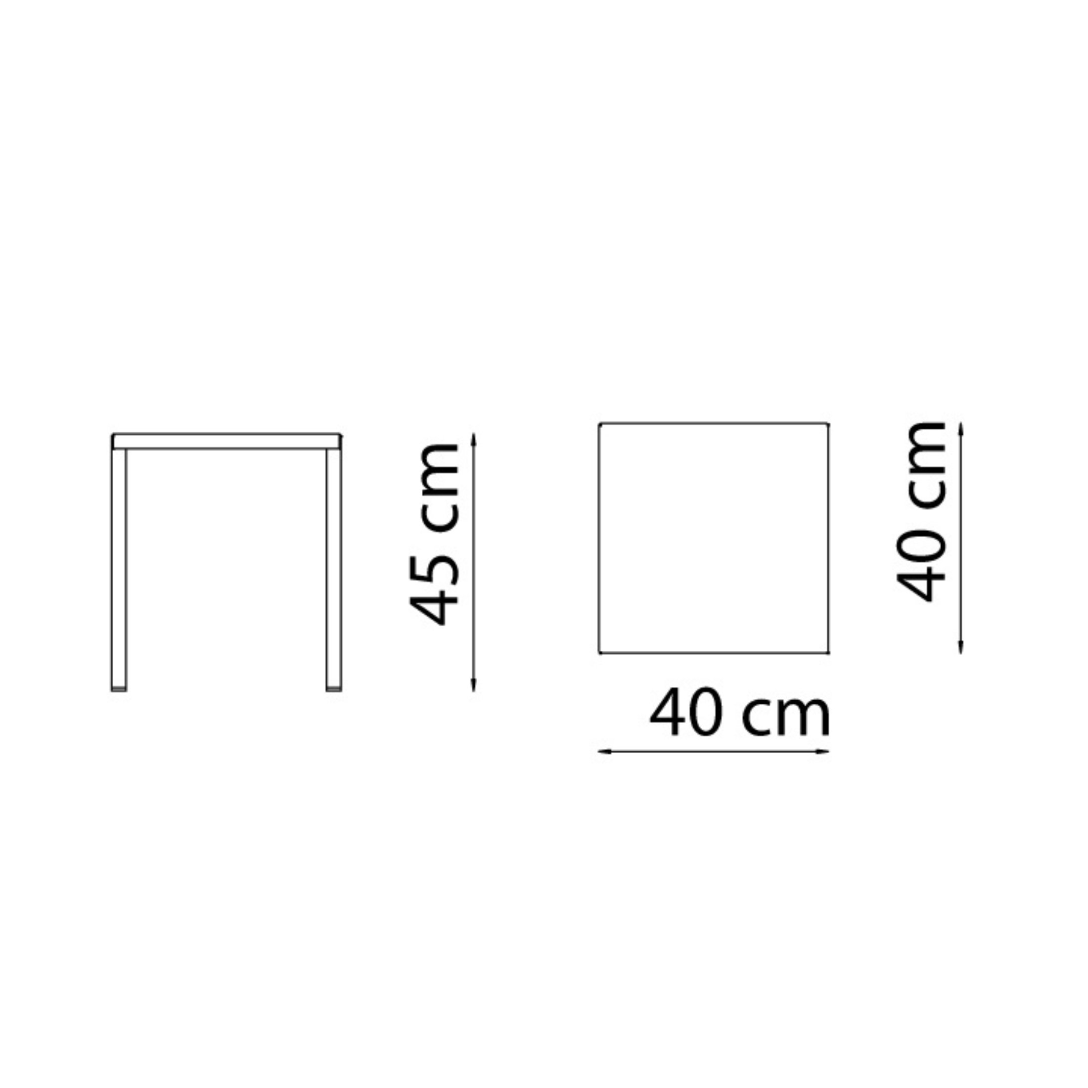 Quatris Modern Metal Low Stool, Garden Coffee Table