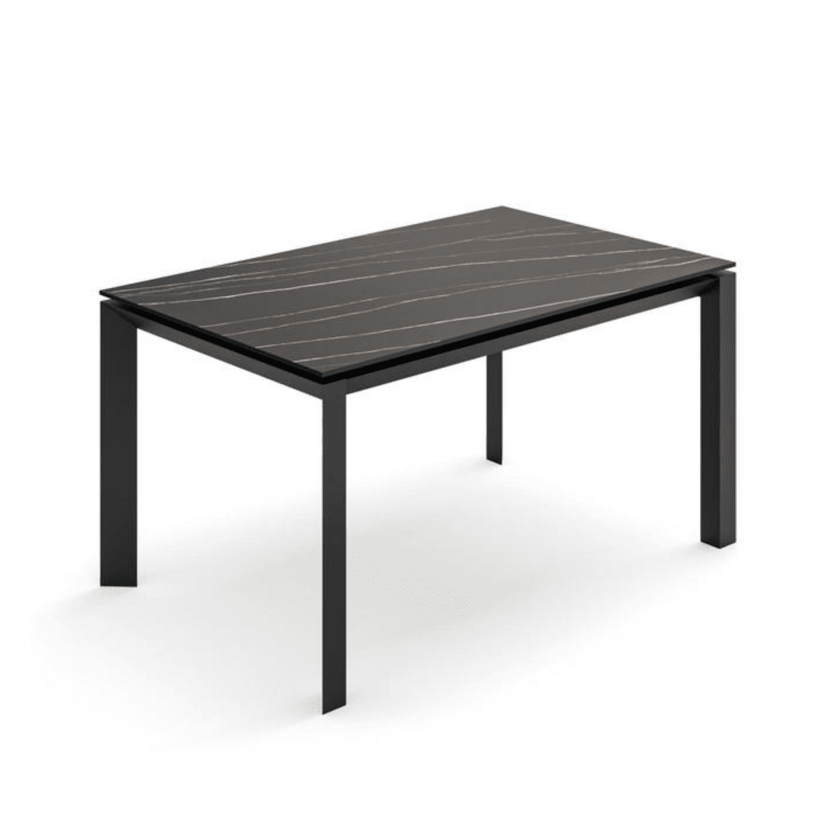 Tavolo allungabile moderno "Filo 24" piano in ceramica gambe in alluminio cm 140/220x90 75h - MondoViro