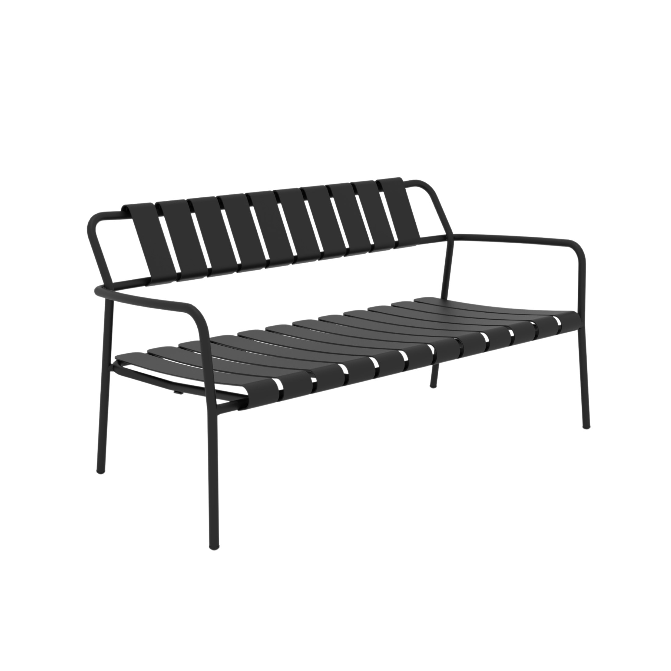 "Verdea" aluminum lounge bench, garden sofa, 146x70 cm, 76h