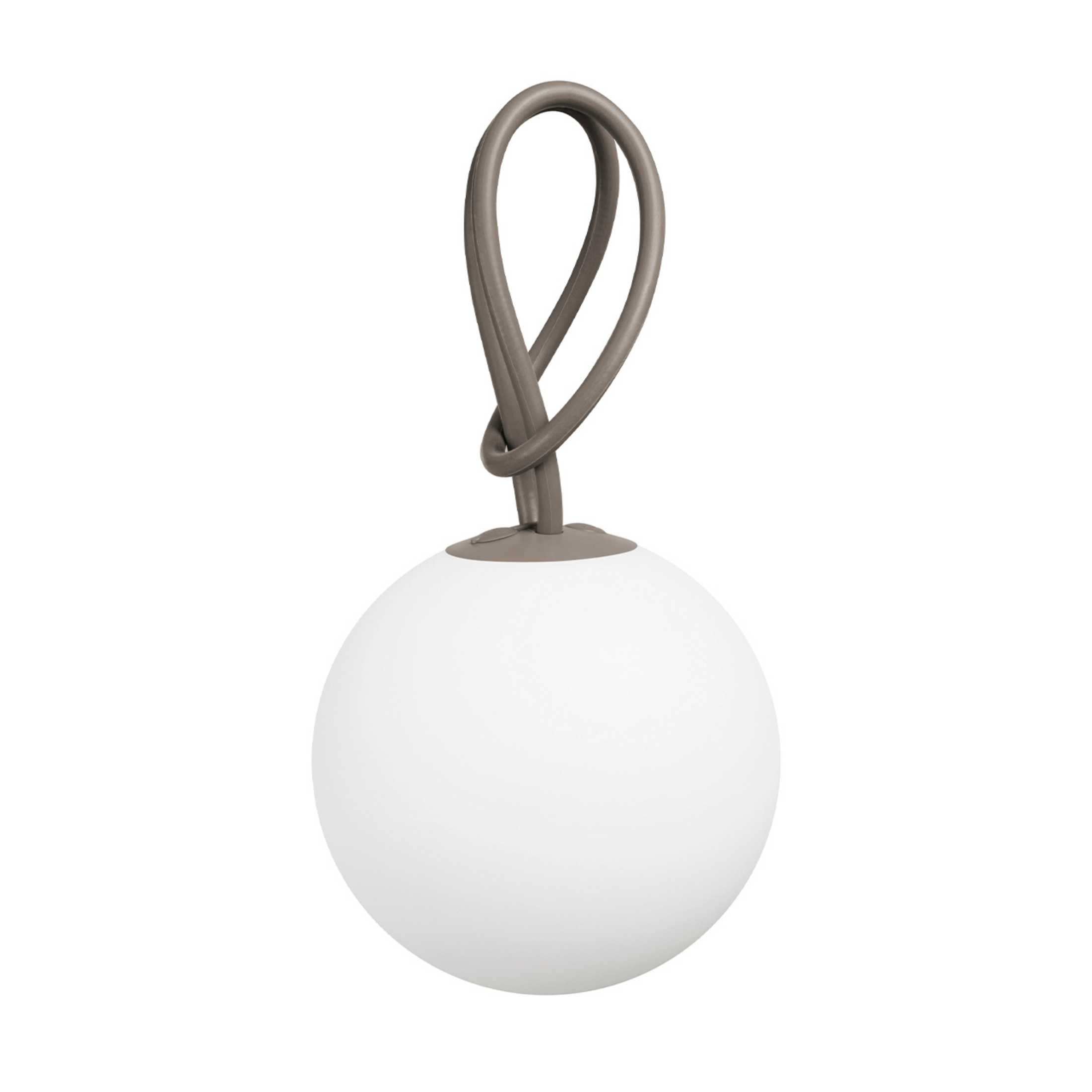 Set of 2 "Bolleke" battery-powered LED hanging lamps in HDPE with rubber hook, 20x20 cm