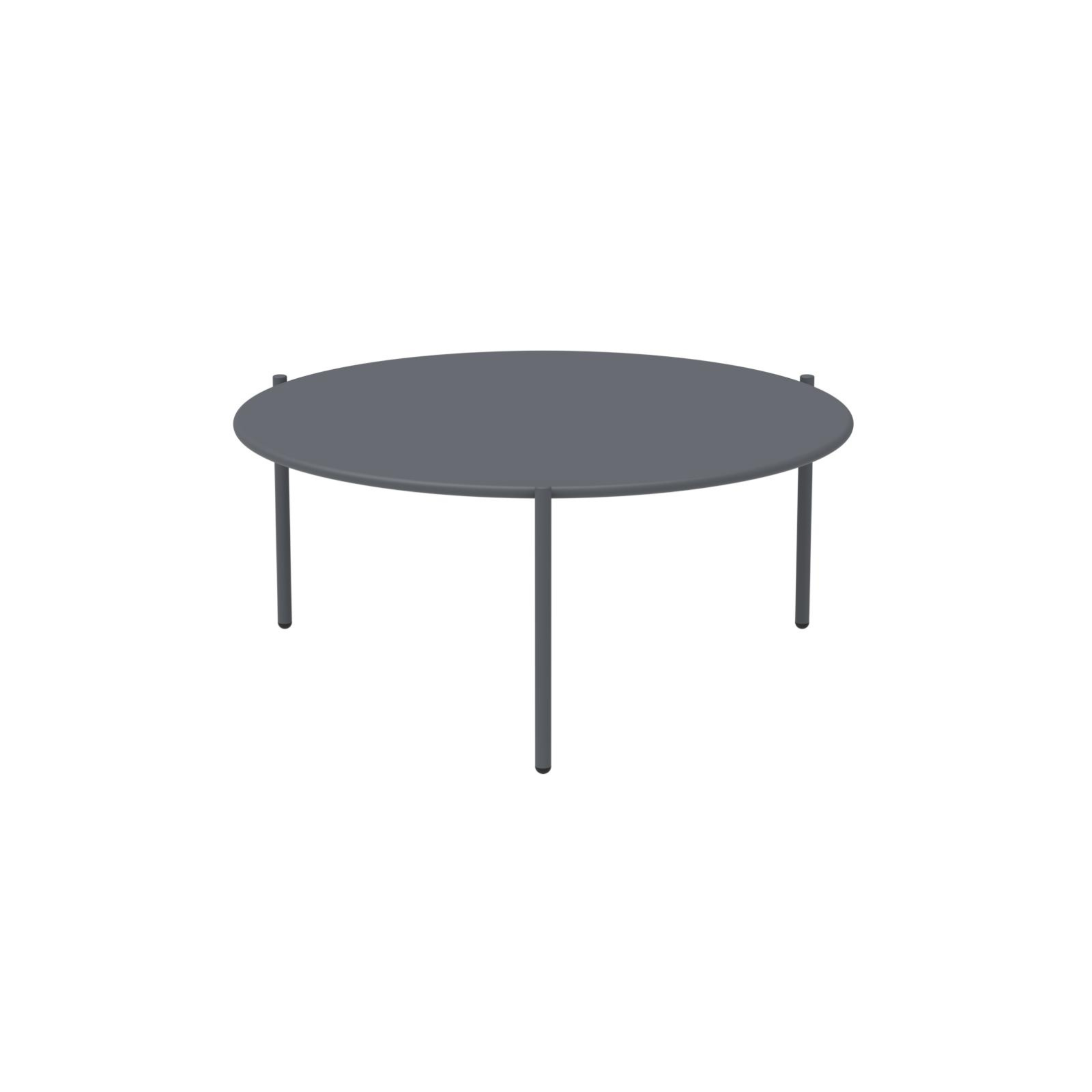 "Aria2" round metal coffee table, stackable garden table, 90x90 cm, 40 cm high