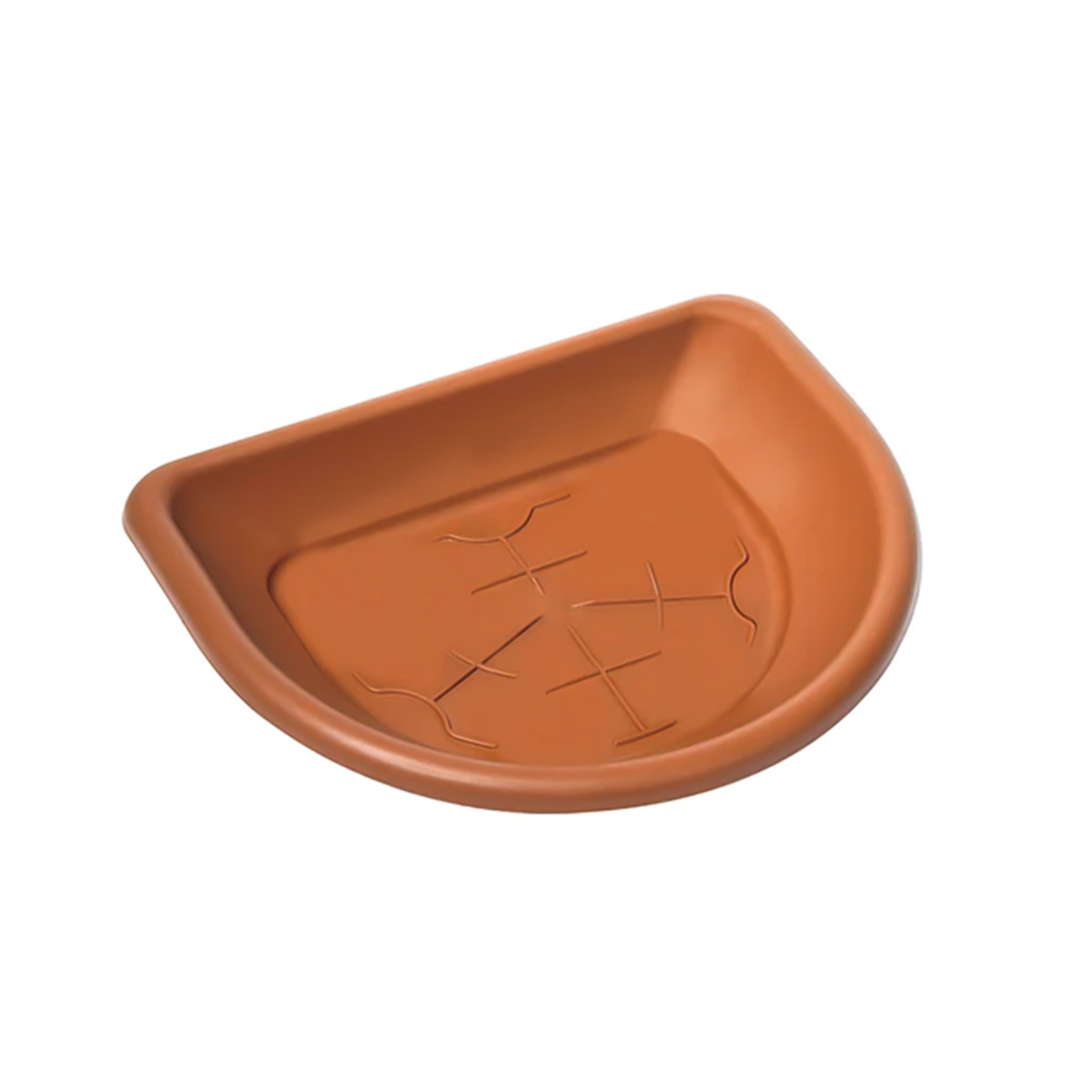 Ulisse terracotta plastic vase and saucer for outdoors
