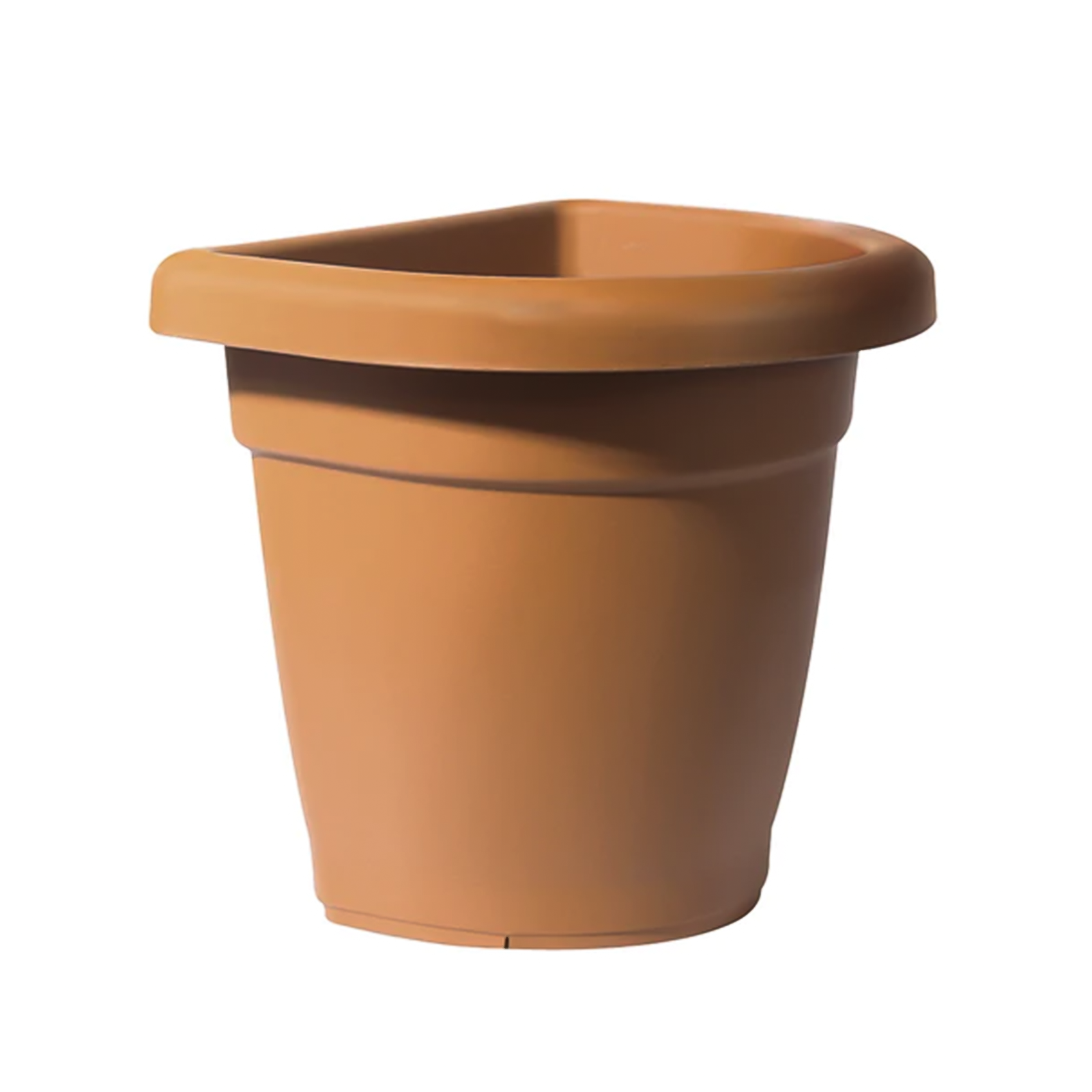Ulisse terracotta plastic vase and saucer for outdoors