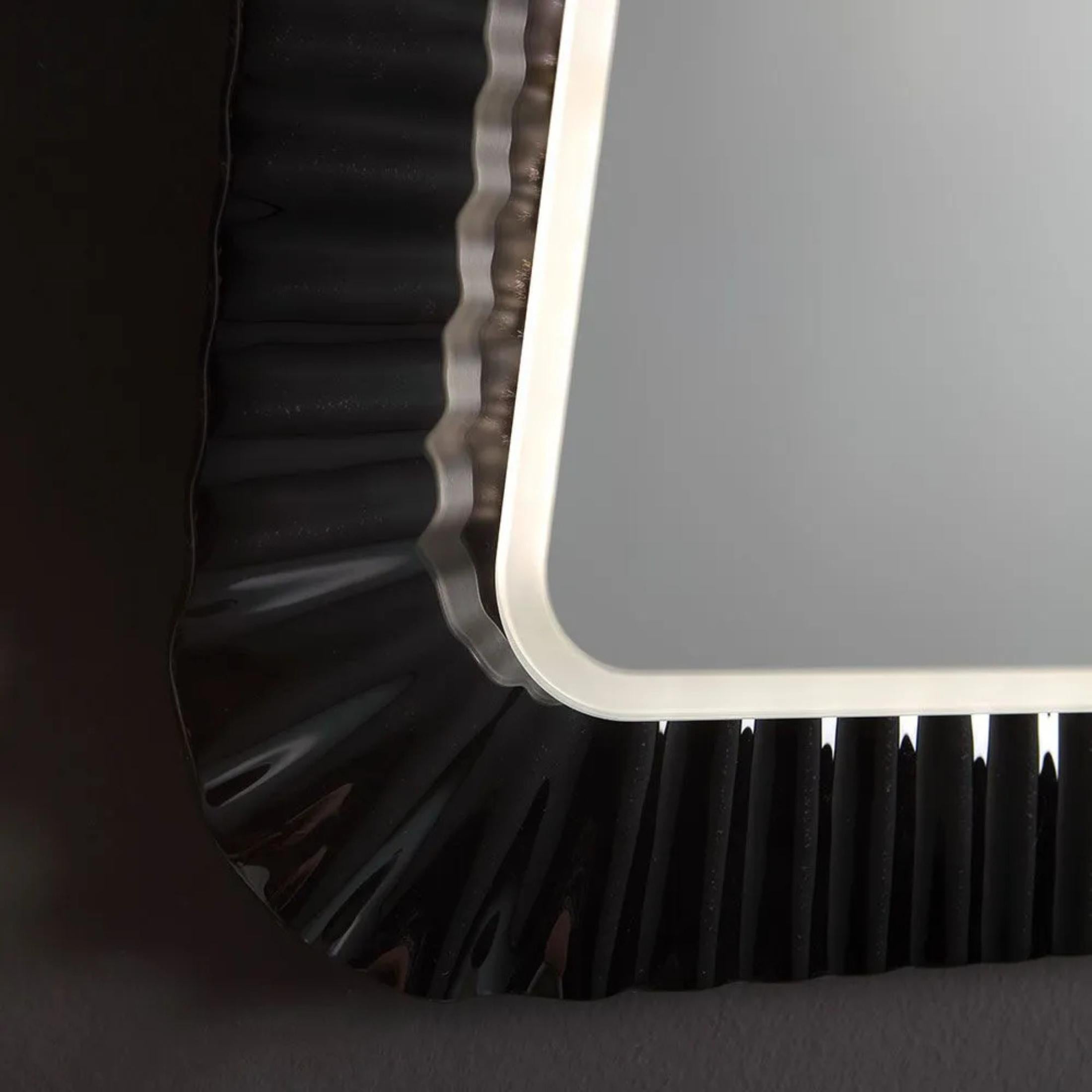 Rectangular LED mirror "Redding" with reversible fused glass frame 94x68 cm