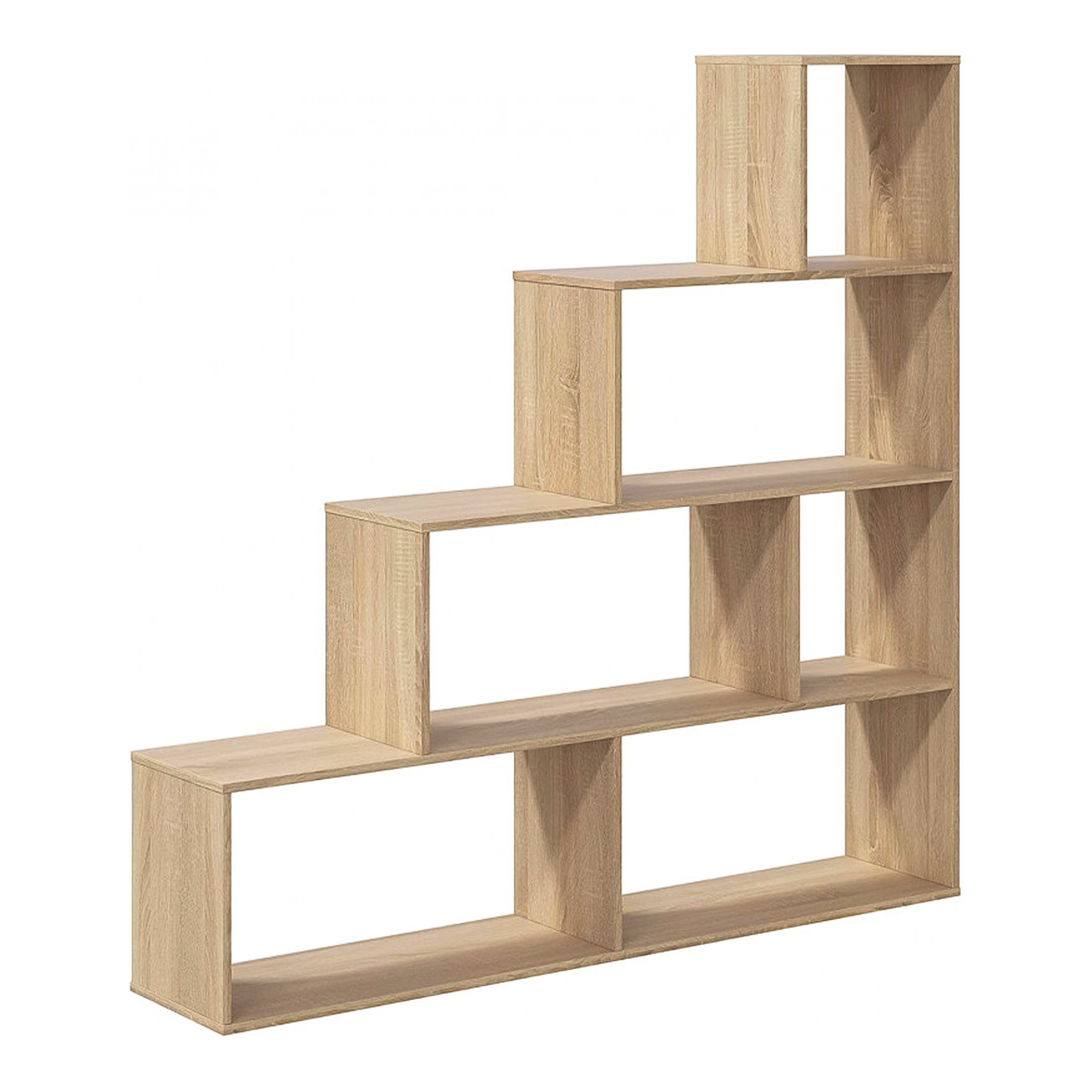 Libreria moderna Klum Canadian Rovere a 6 ripiani da soggiorno