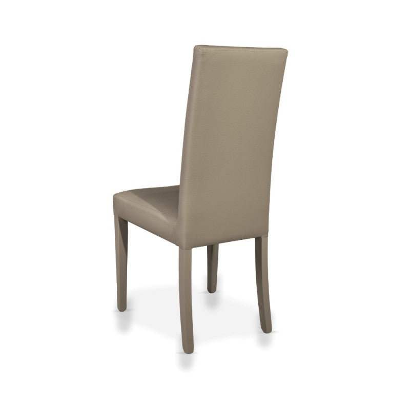 Conjunto de sillas de comedor "Nancy" tapizadas en ecopiel con patas de madera, 47x47 cm, 101h