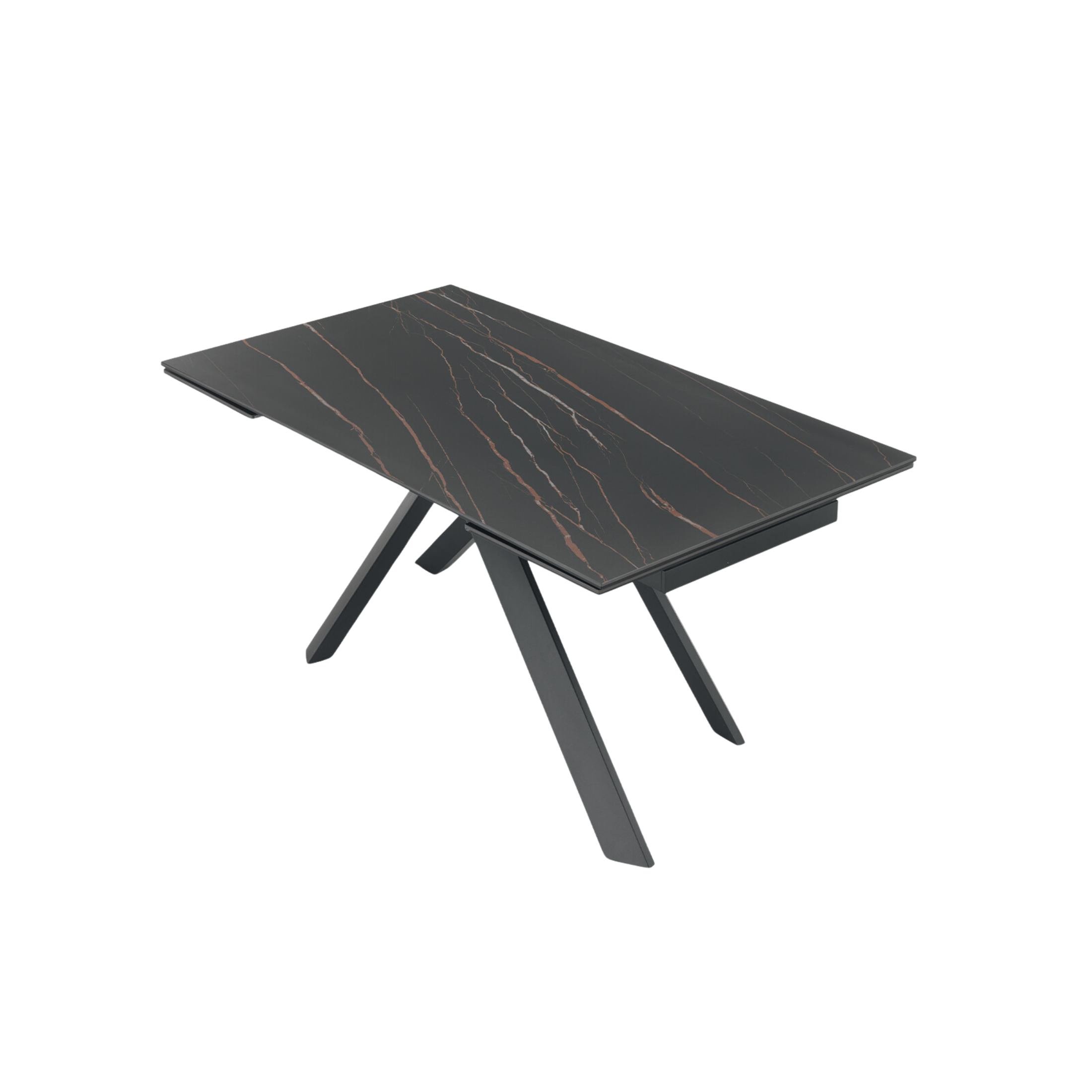 "Caio" modern extendable dining table with porcelain stoneware top