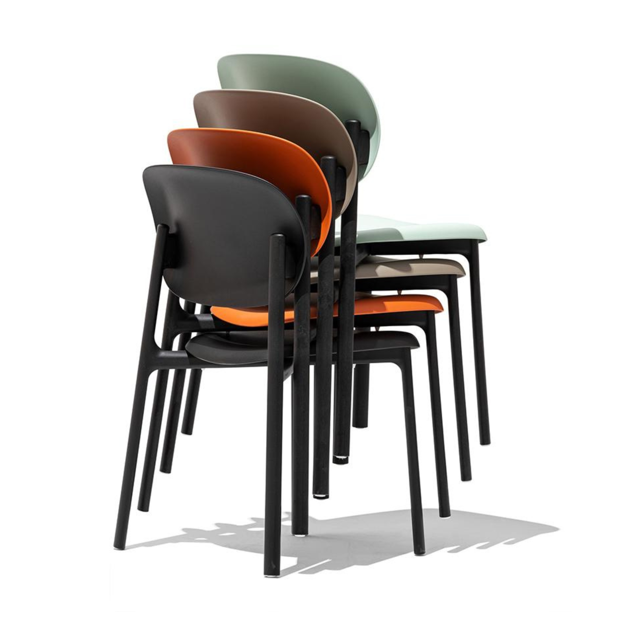 "Zero" modern living room chair in recycled polypropylene 53x53 cm 82h