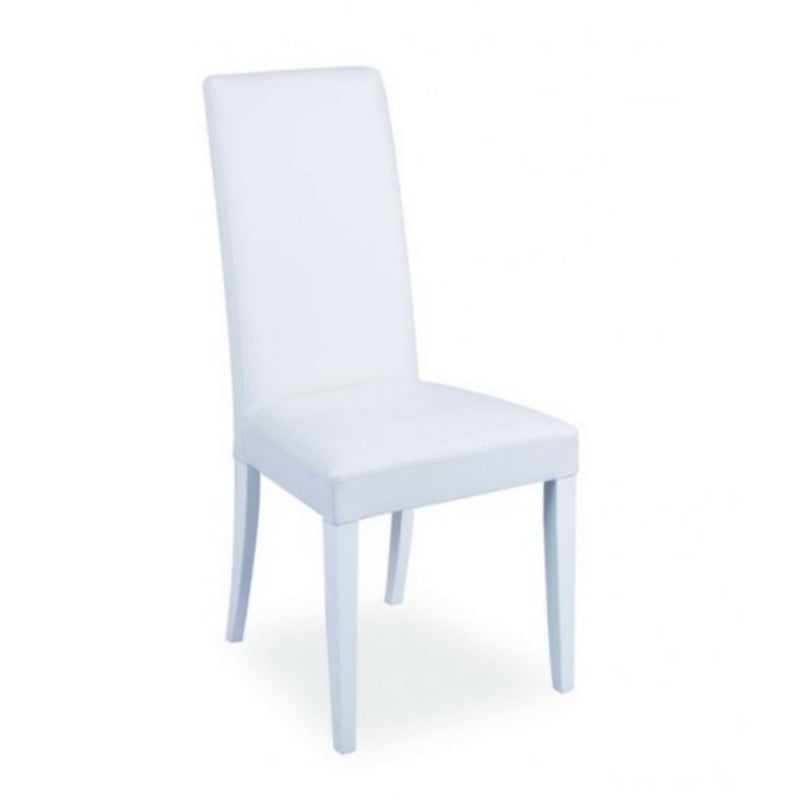 Conjunto de sillas de comedor "Nancy" tapizadas en ecopiel con patas de madera, 47x47 cm, 101h