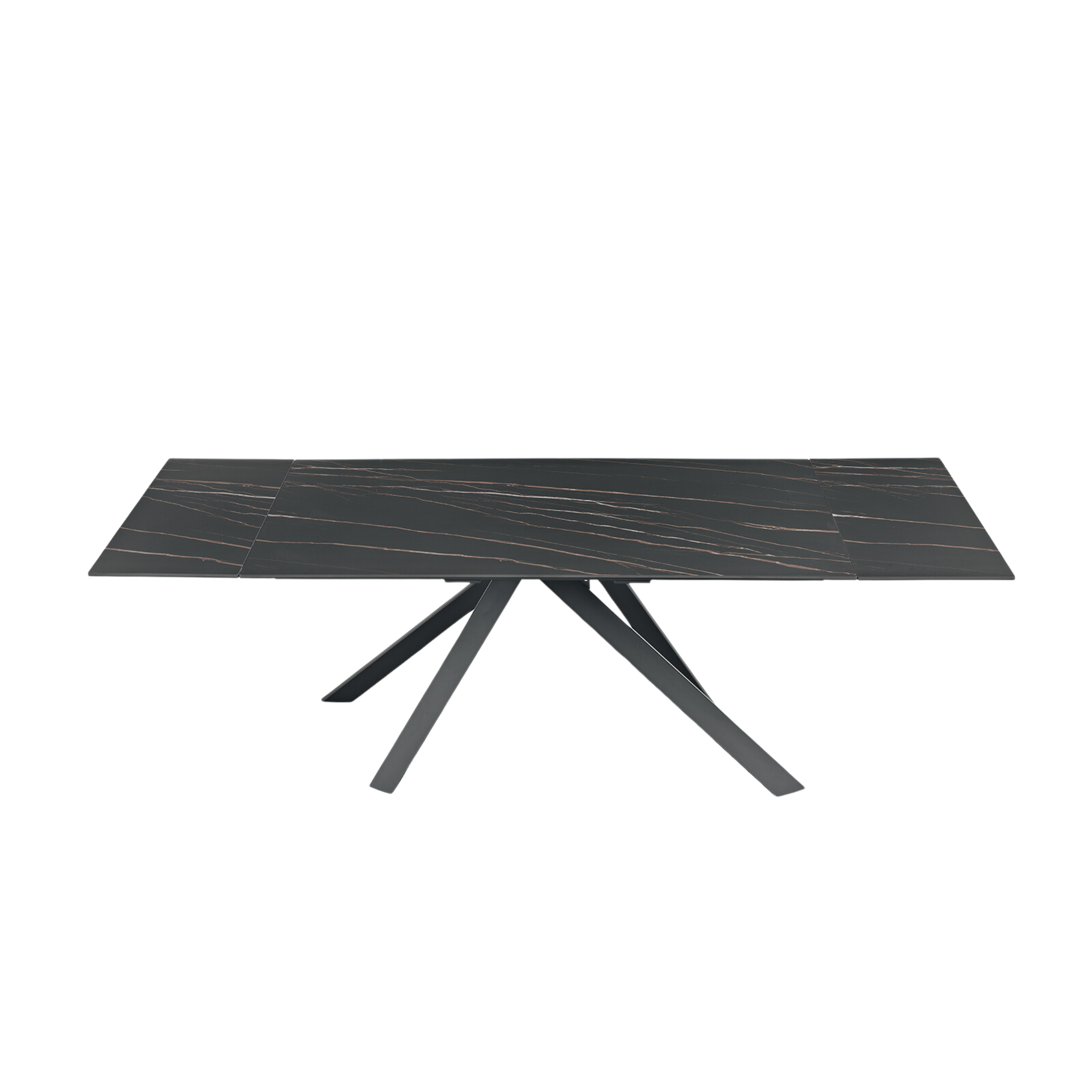 "Caio" modern extendable dining table with porcelain stoneware top