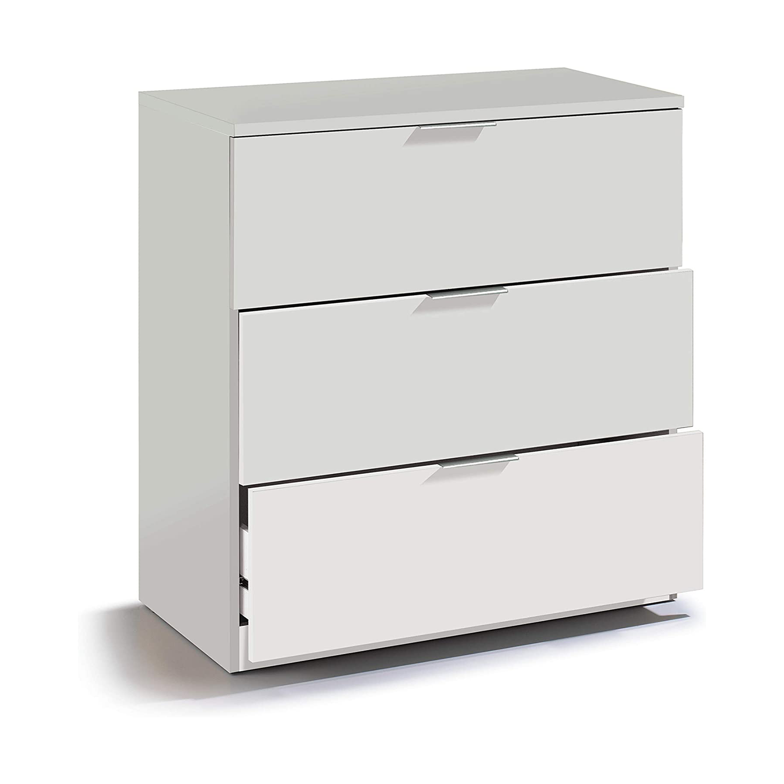 Set mobili per camera da letto Urban cassettiera e comodino in truciolare rovere o bianco