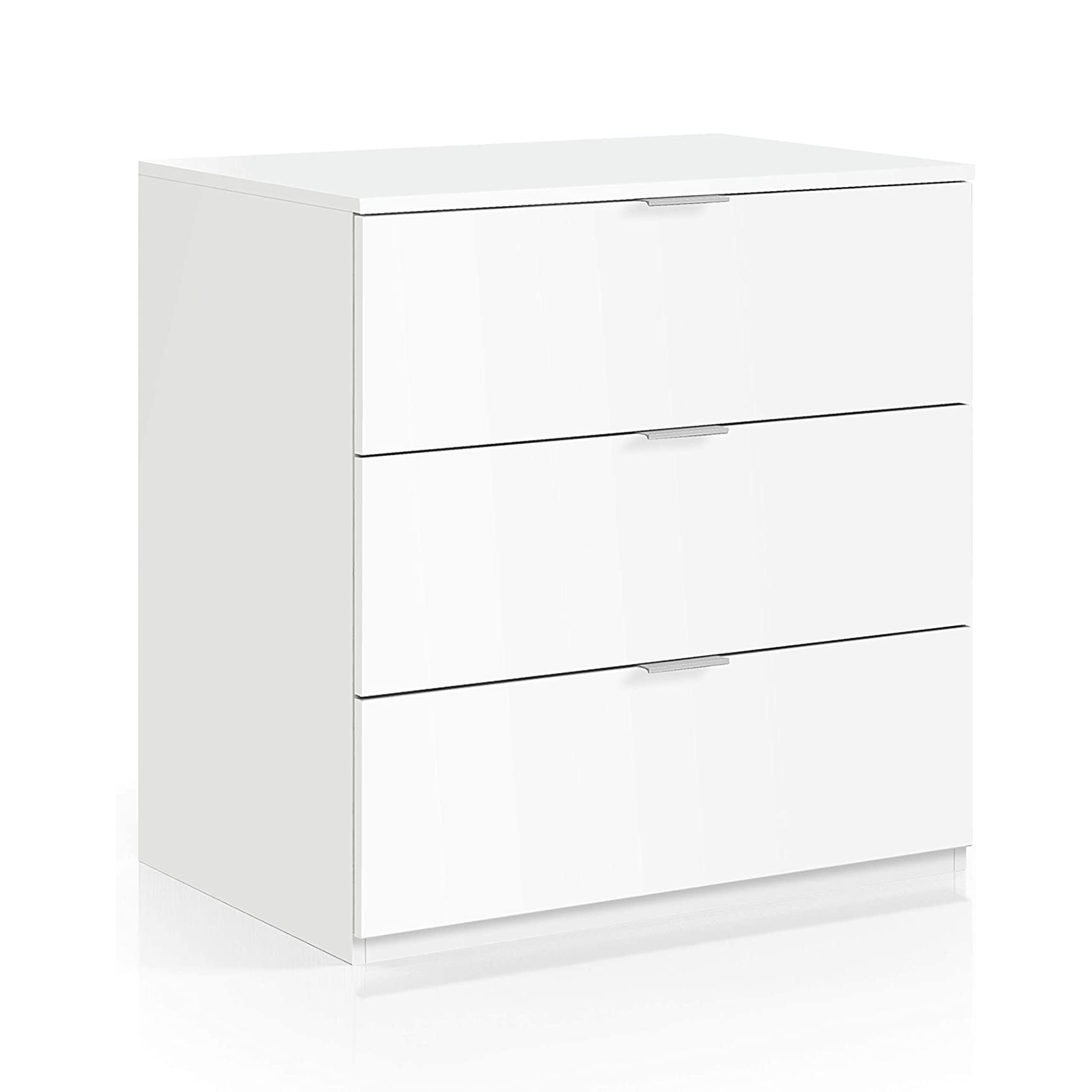 Set mobili per camera da letto Urban cassettiera e comodino in truciolare rovere o bianco