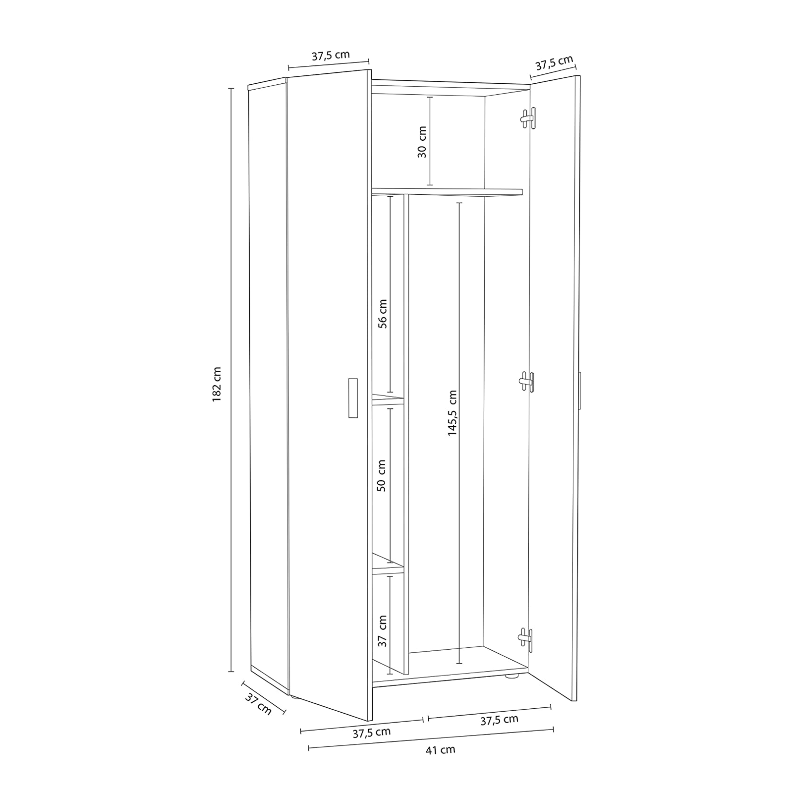 Set armadio alto o basso Multiusos in truciolare finitura cemento mobile per lavanderia