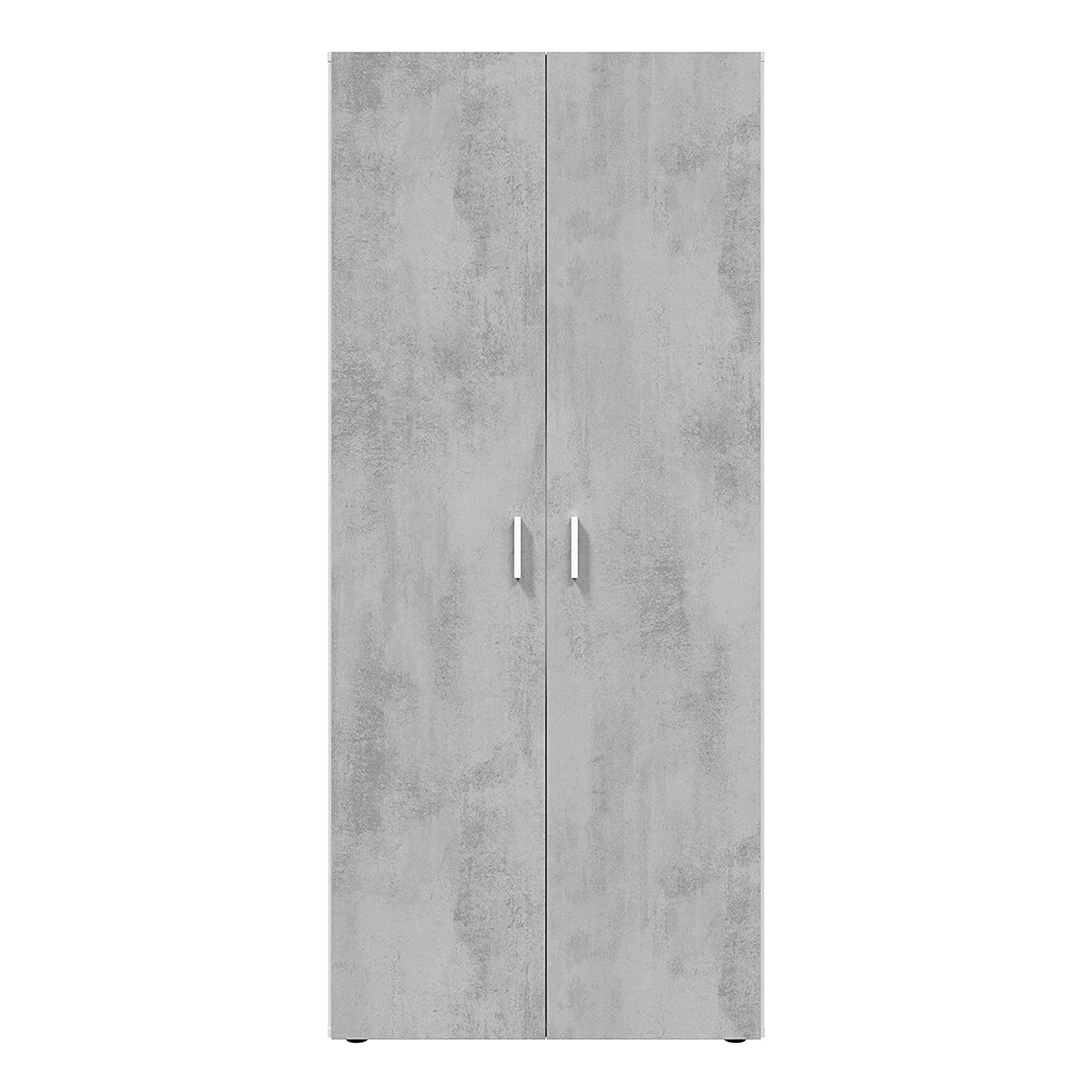 Set armadio alto o basso Multiusos in truciolare finitura cemento mobile per lavanderia