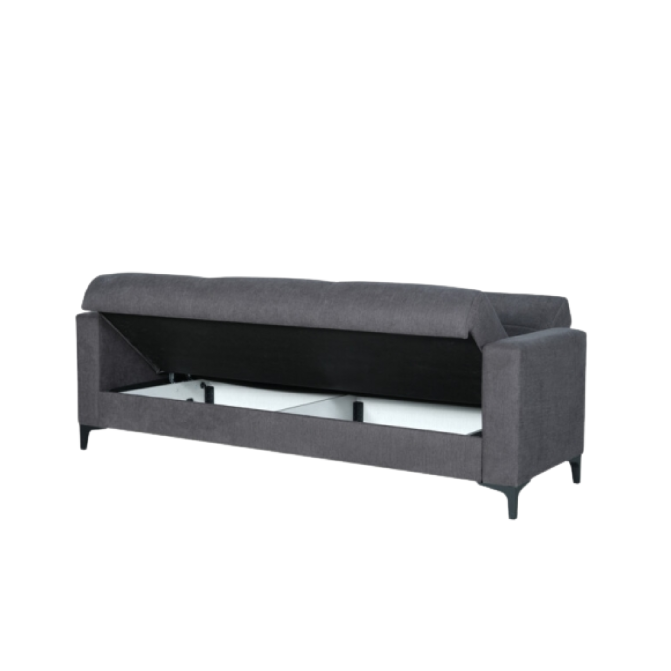"Bravo Bacos" fabric sofa with storage drawer and two cushions