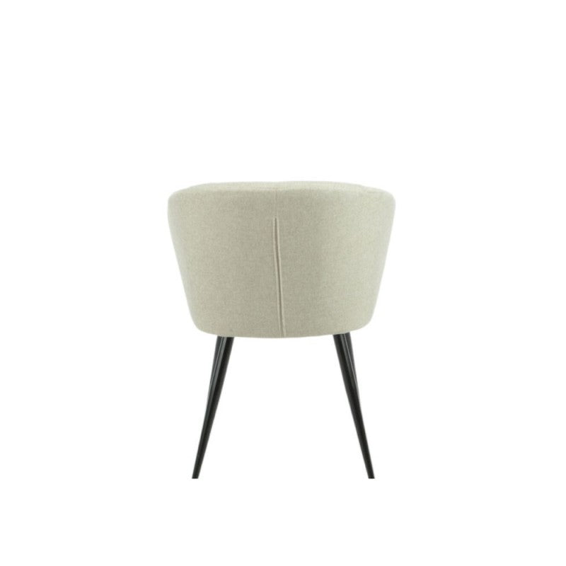 Set of "Krid" dining chairs upholstered in fabric with black metal legs, 44x41 cm, 82h