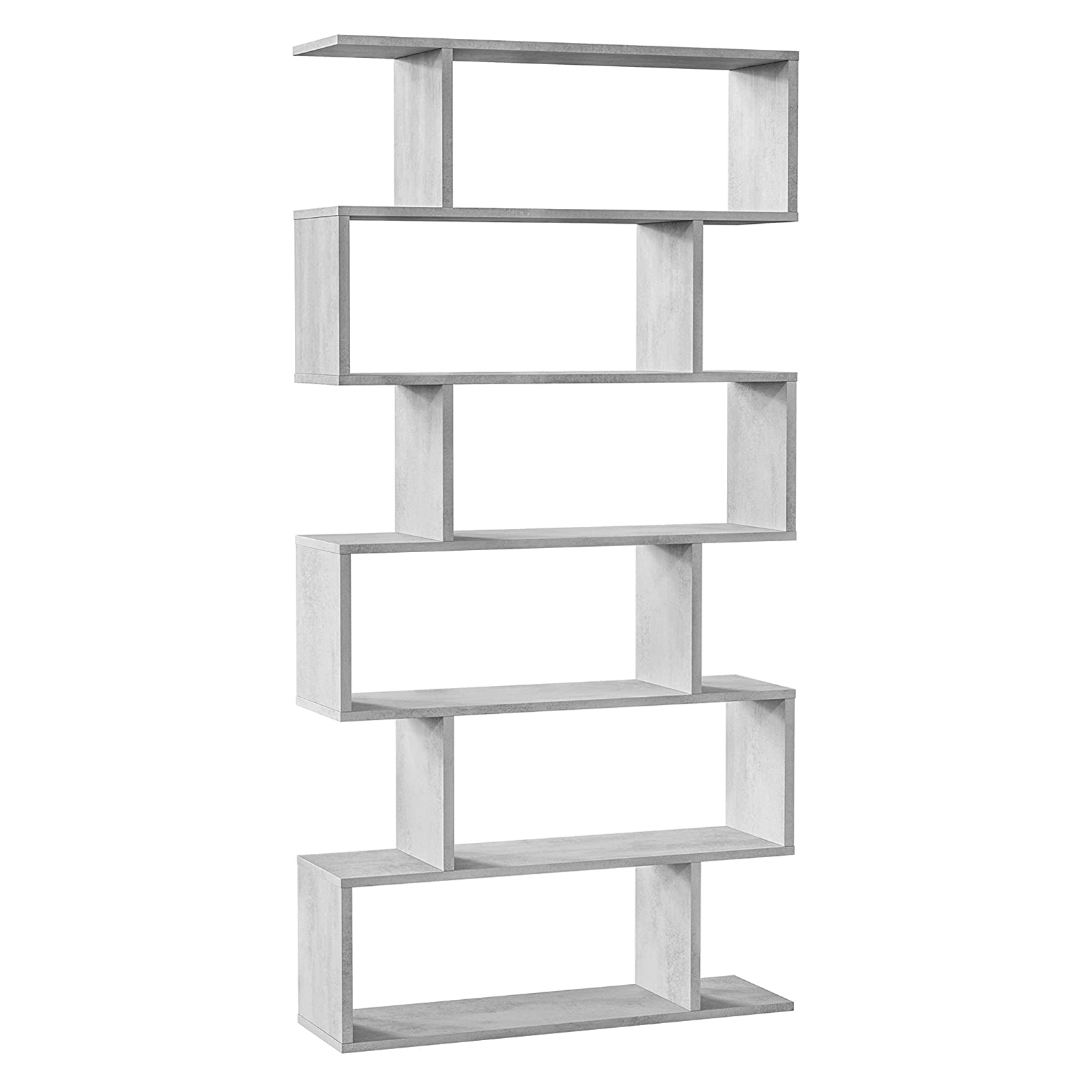 Libreria alta a giorno Athena con 6 ripiani in truciolato cm 80x25 192h