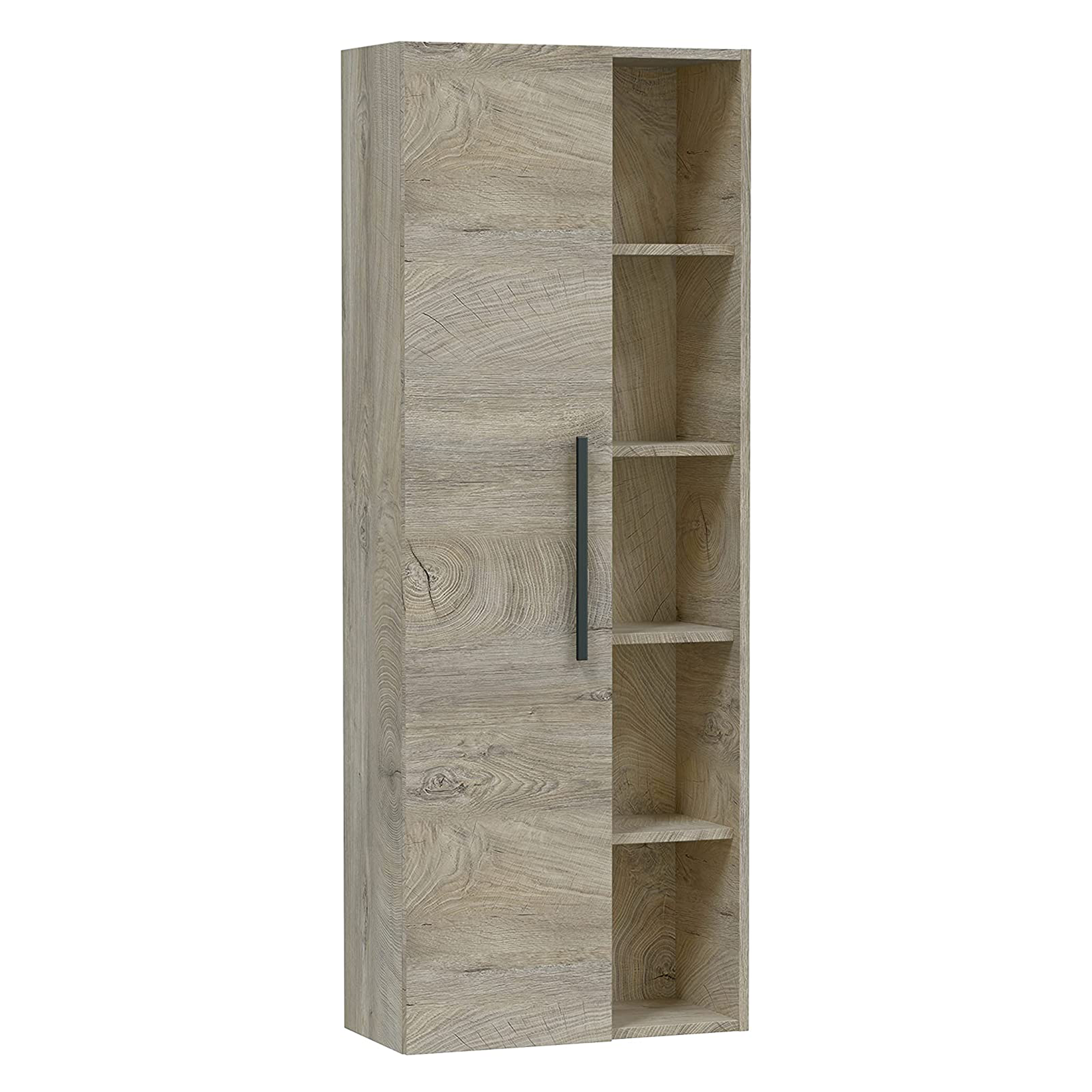 "Athena" bathroom wall unit with 2 doors and shelves in chipboard
