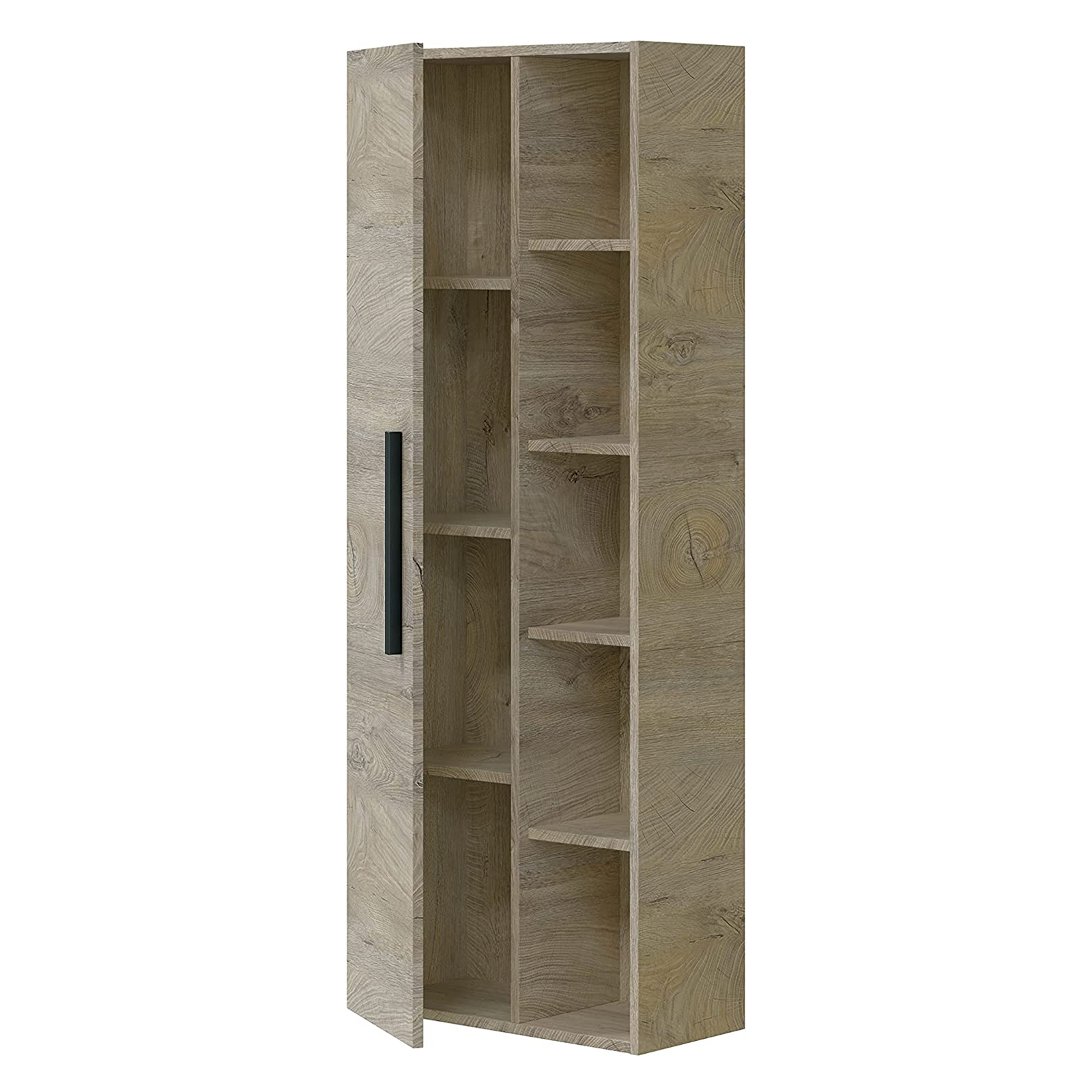 "Athena" bathroom wall unit with 2 doors and shelves in chipboard