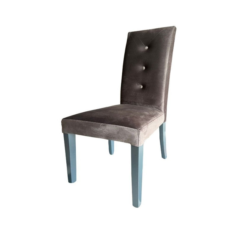 Set of "Montecarlo" dining chairs upholstered in velvet with 3 buttons cm 47x46 101h