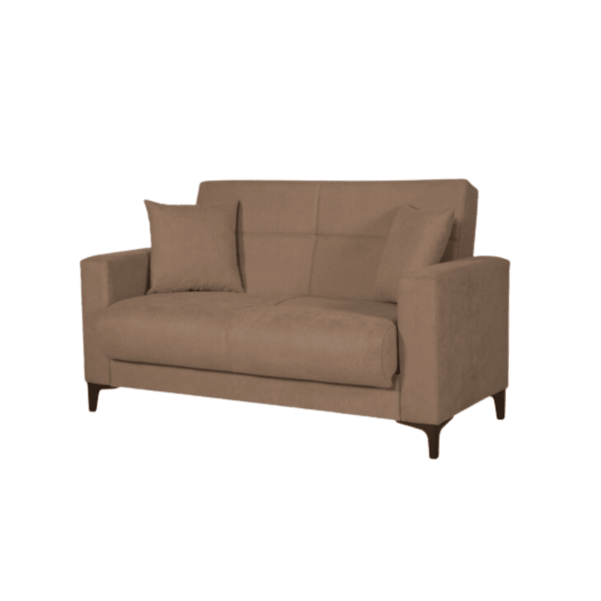 Divano con cassettone contenitore "Bravo Bacos" in tessuto con due cuscini - MondoViro