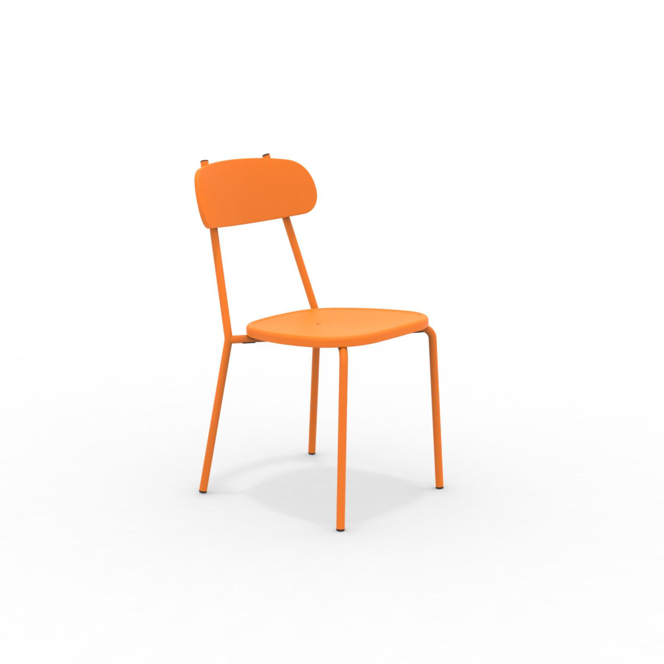 Set of stackable "Fox" garden chairs in painted metal, 45x53 cm, 84h