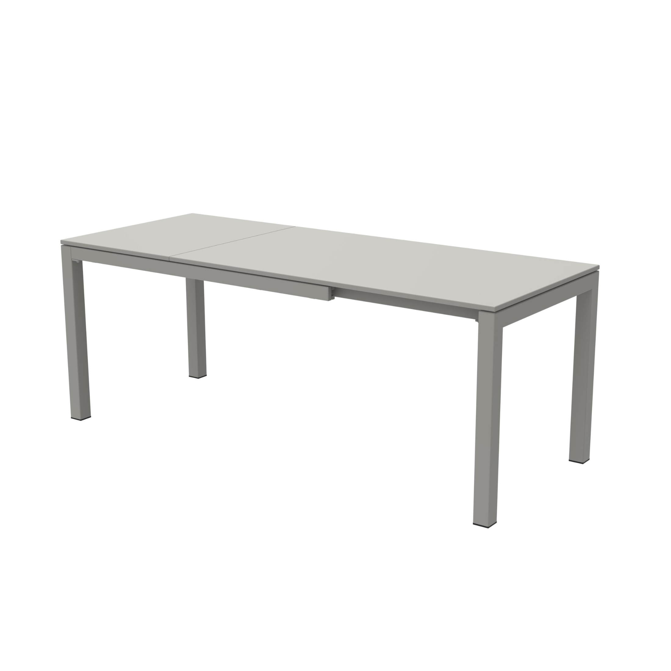 Extendable "Extia" painted metal garden table for modern use