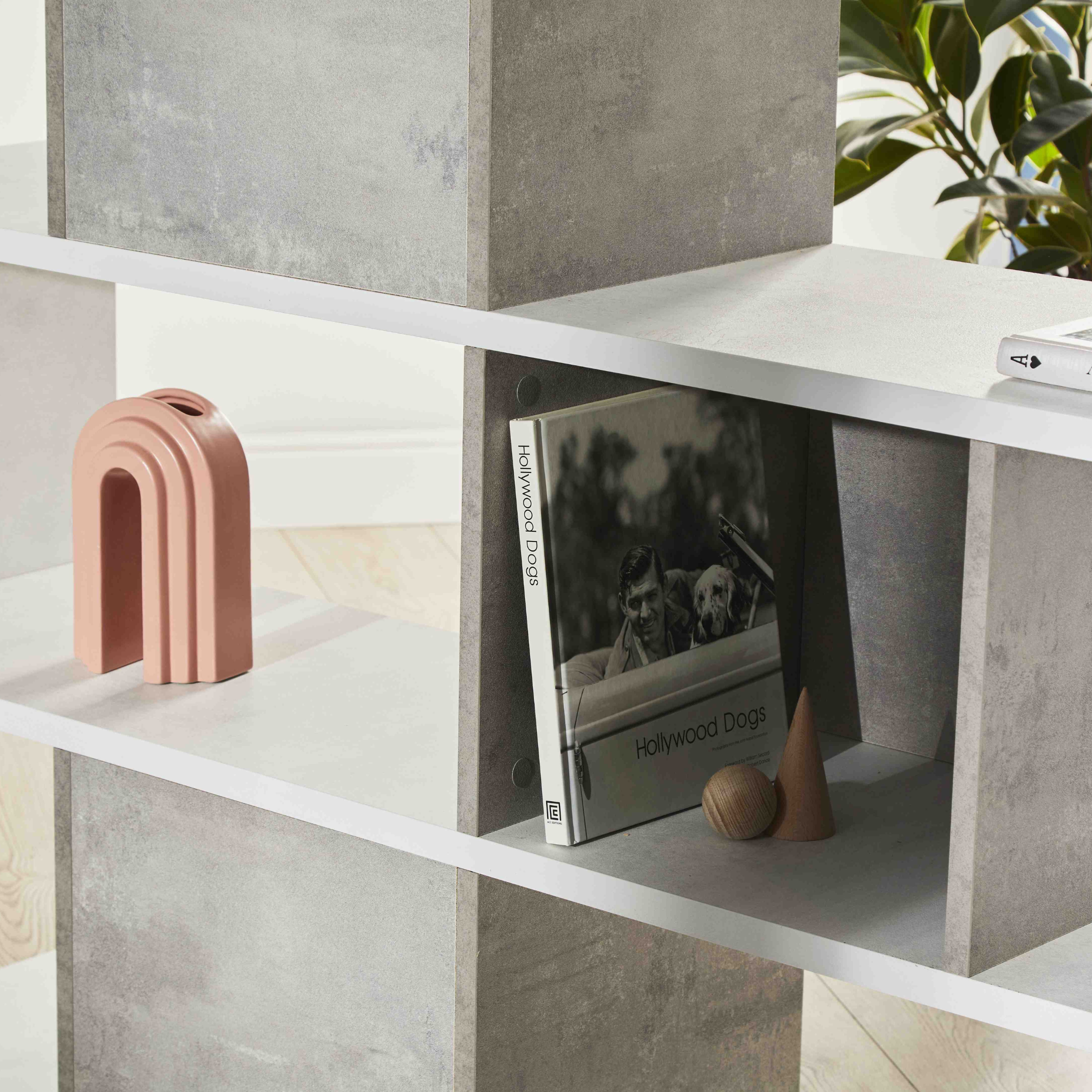 "Freud" modern modular 6-tier dividing bookcase, 150x37 cm, 215 cm high