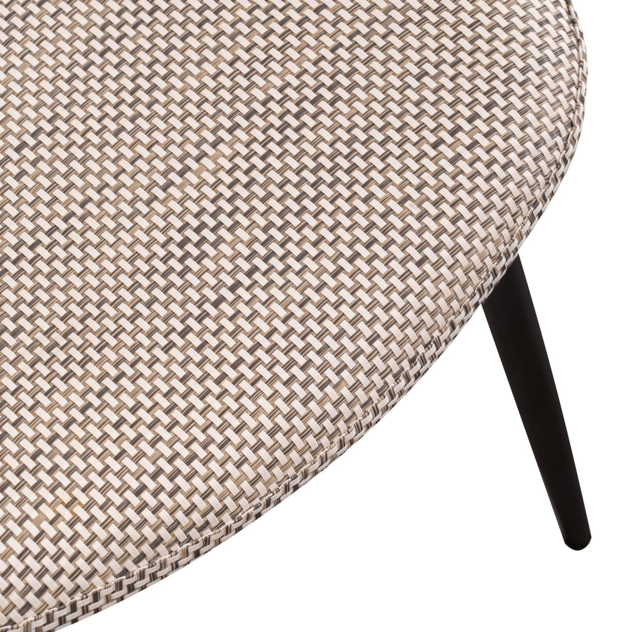 Vintage "Florida" Rattan Faux Leather Dining Chair Set