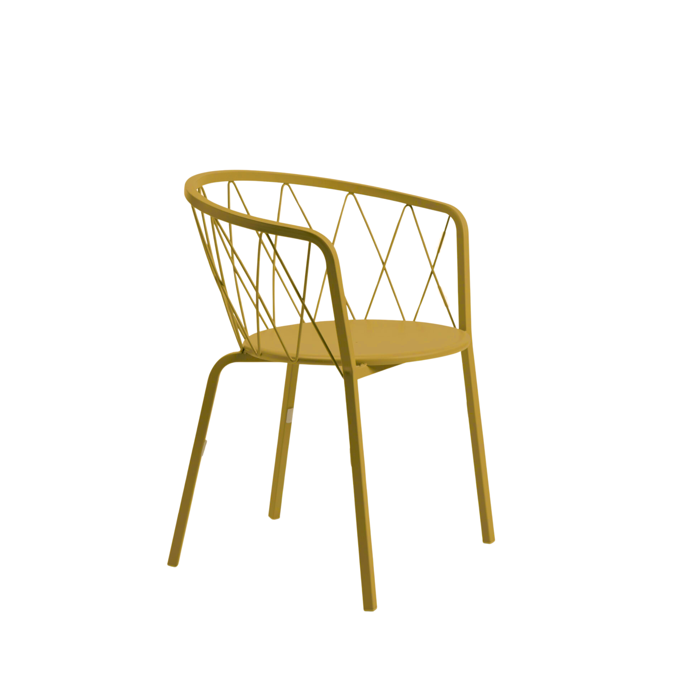 Set of stackable painted metal garden chairs "Daisy" 57x55 cm 75h