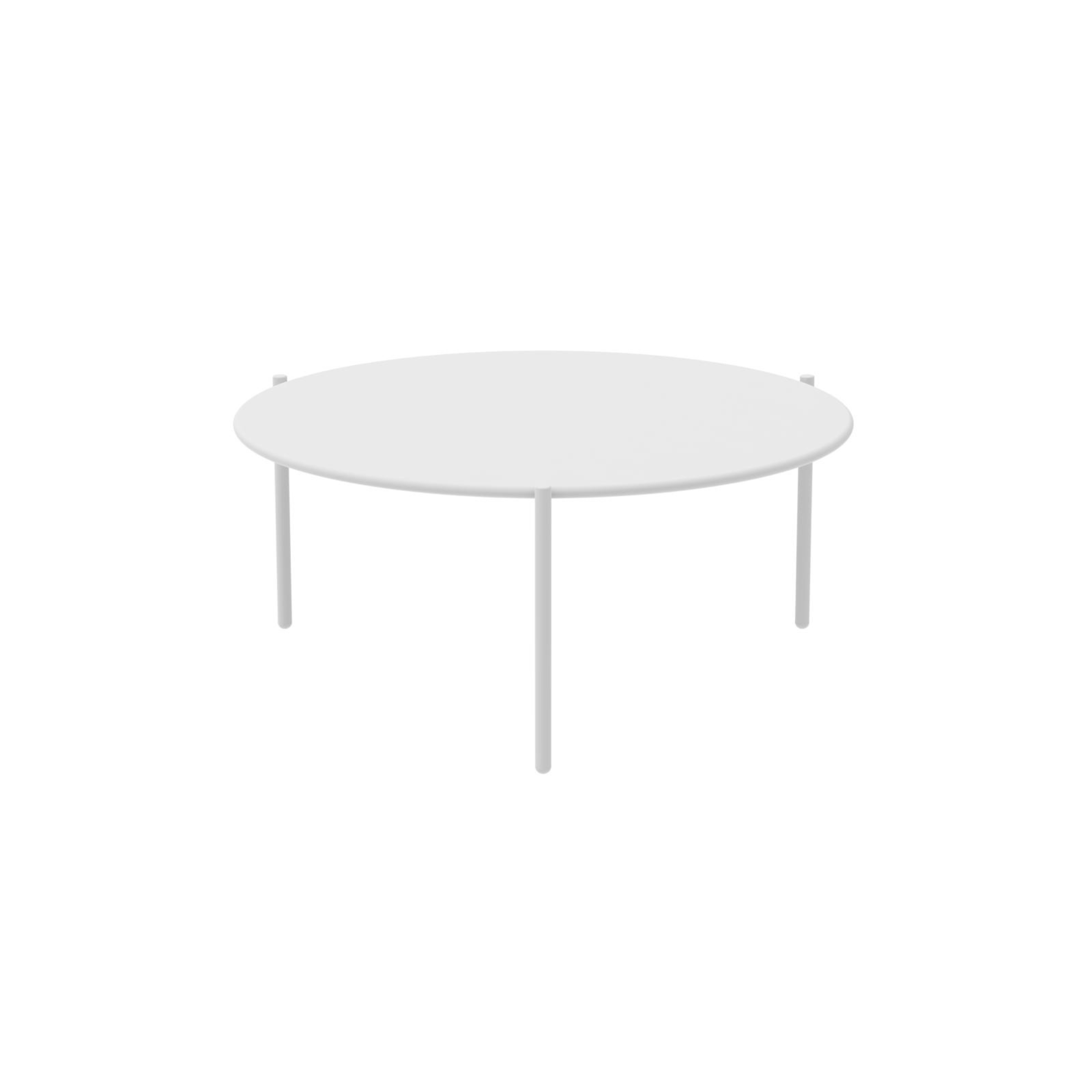"Aria2" round metal coffee table, stackable garden table, 90x90 cm, 40 cm high
