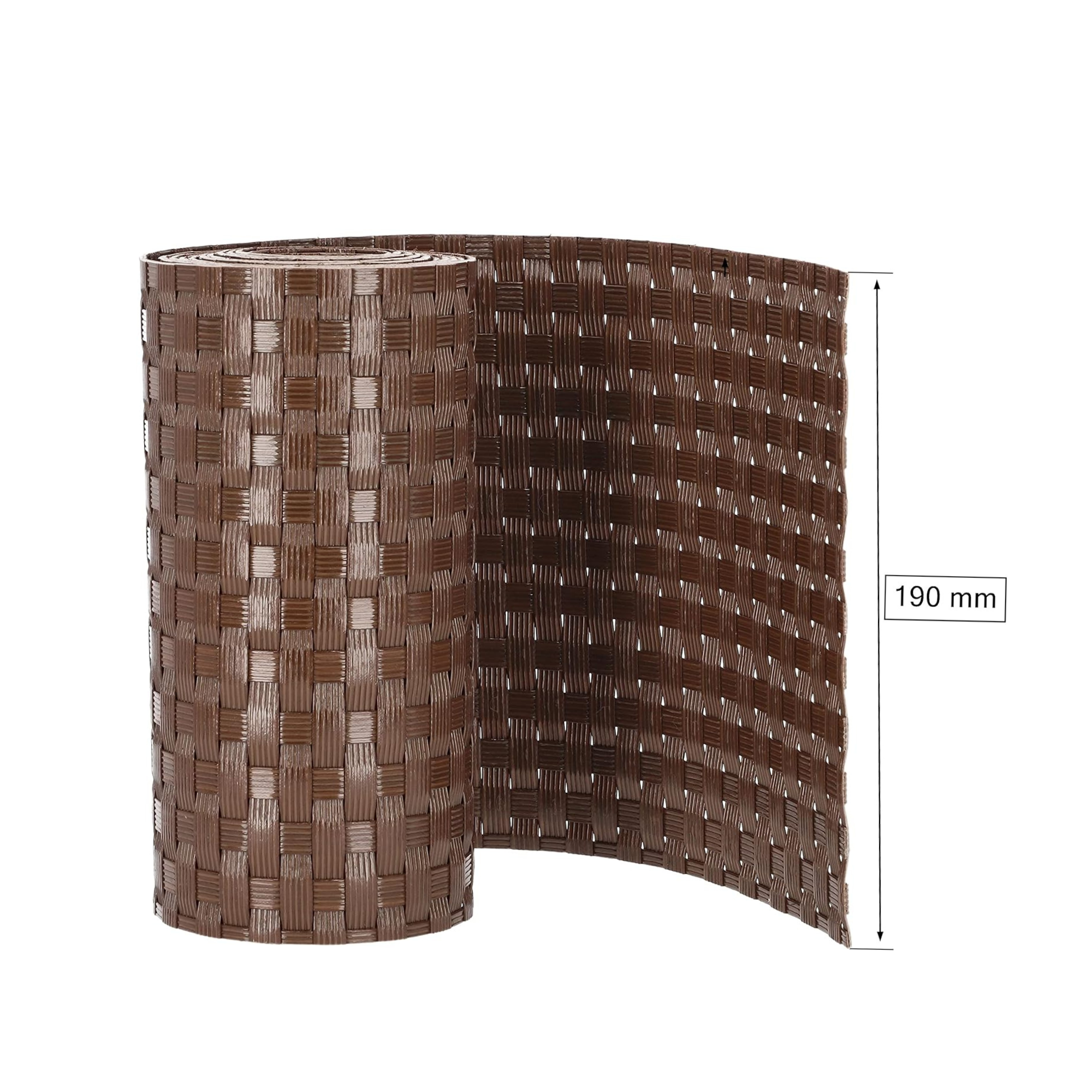 "Temp" rattan-effect privacy screen in a double-sided roll, 19 x 255 cm